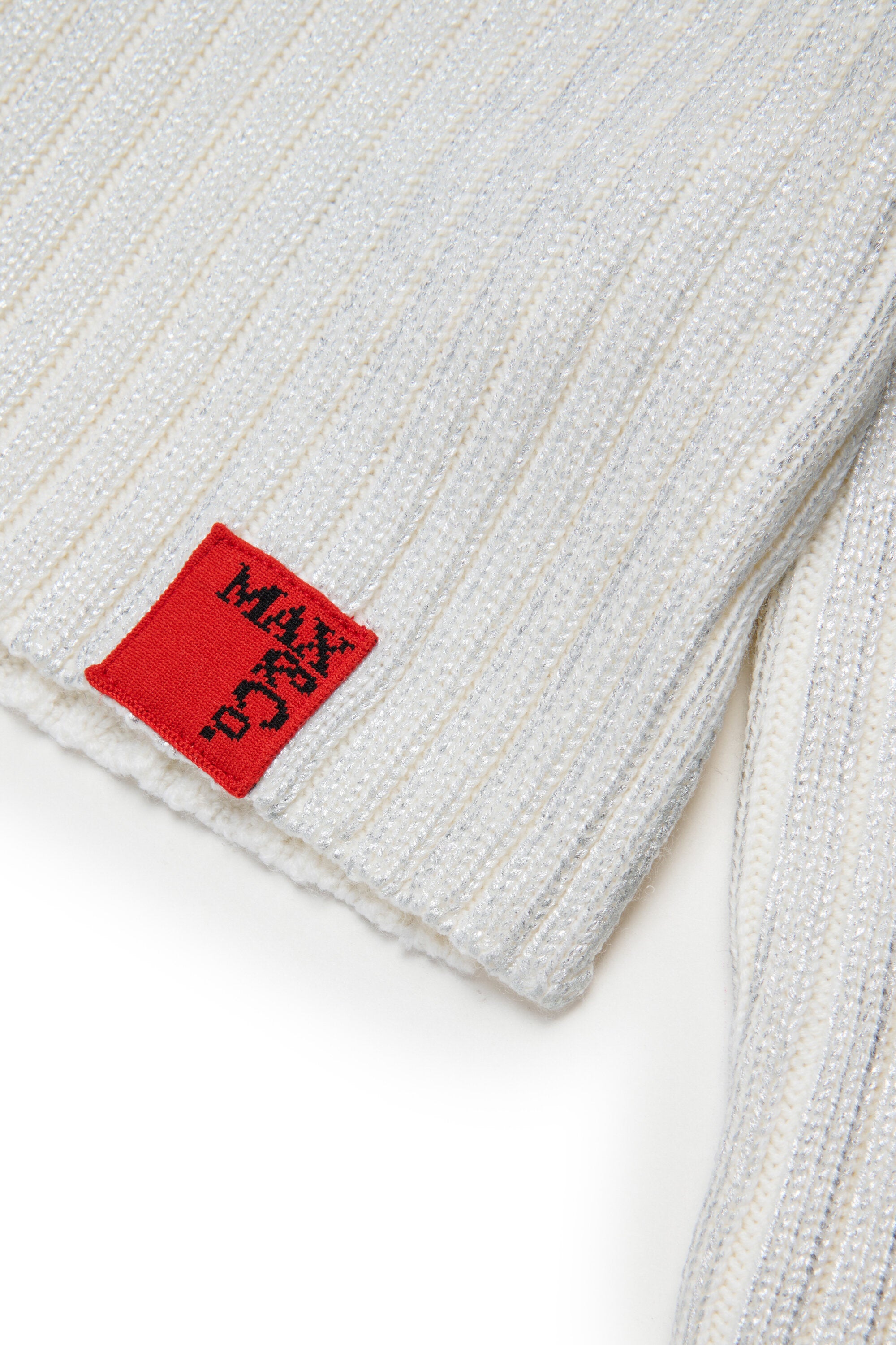 リブ編みマイラーウール混プルオーバー