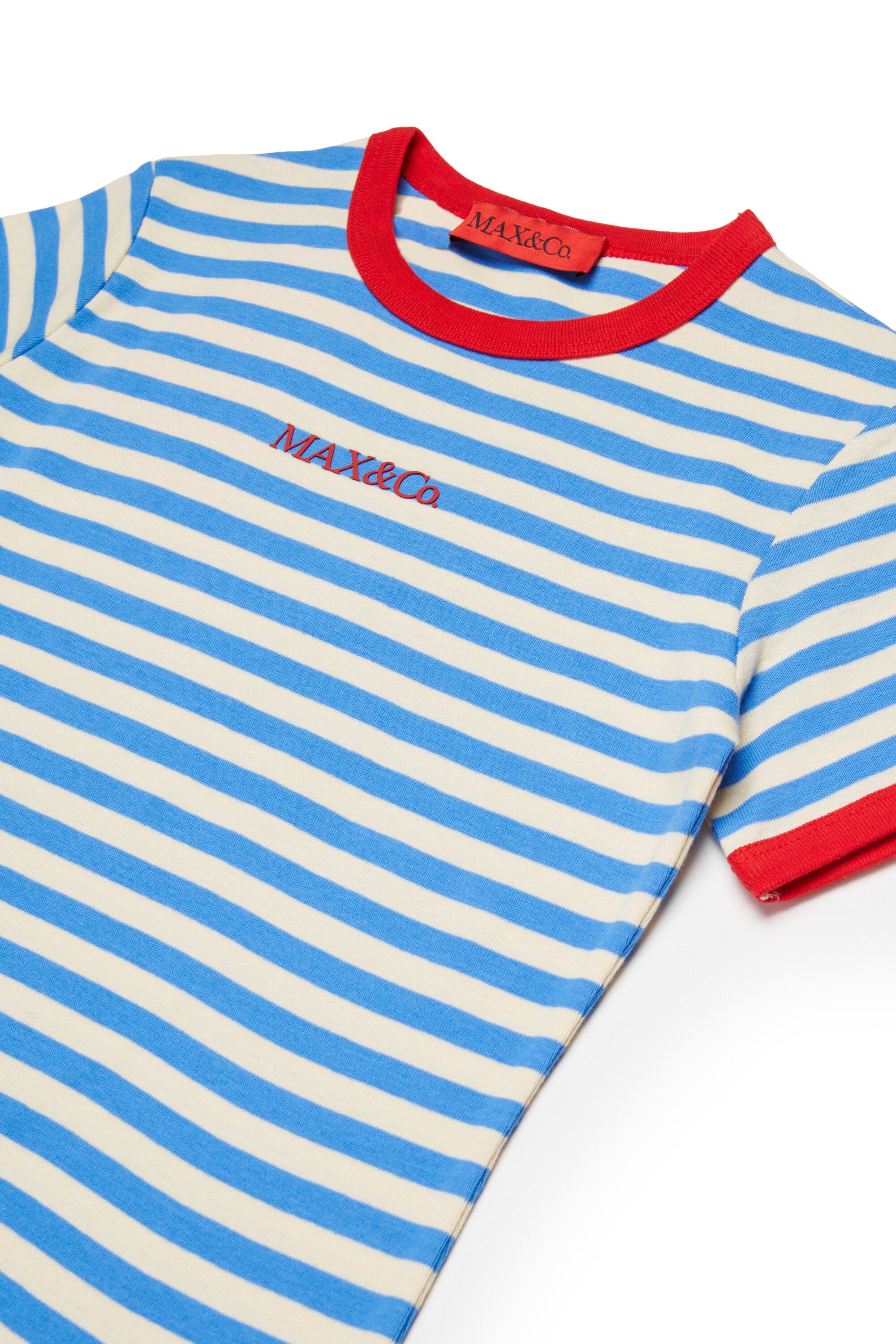 Striped dress with logo