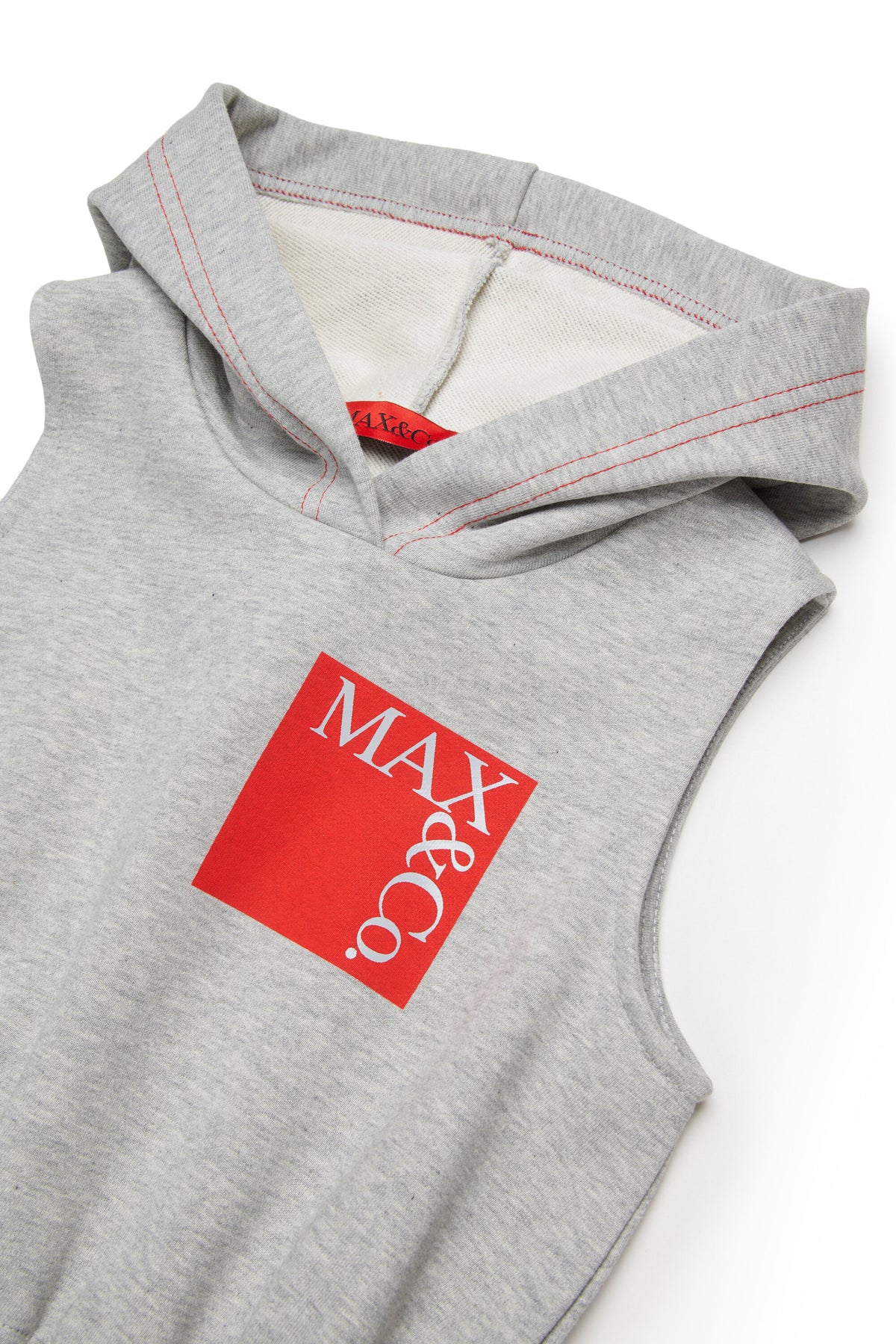 Sleeveless short dress with logo
