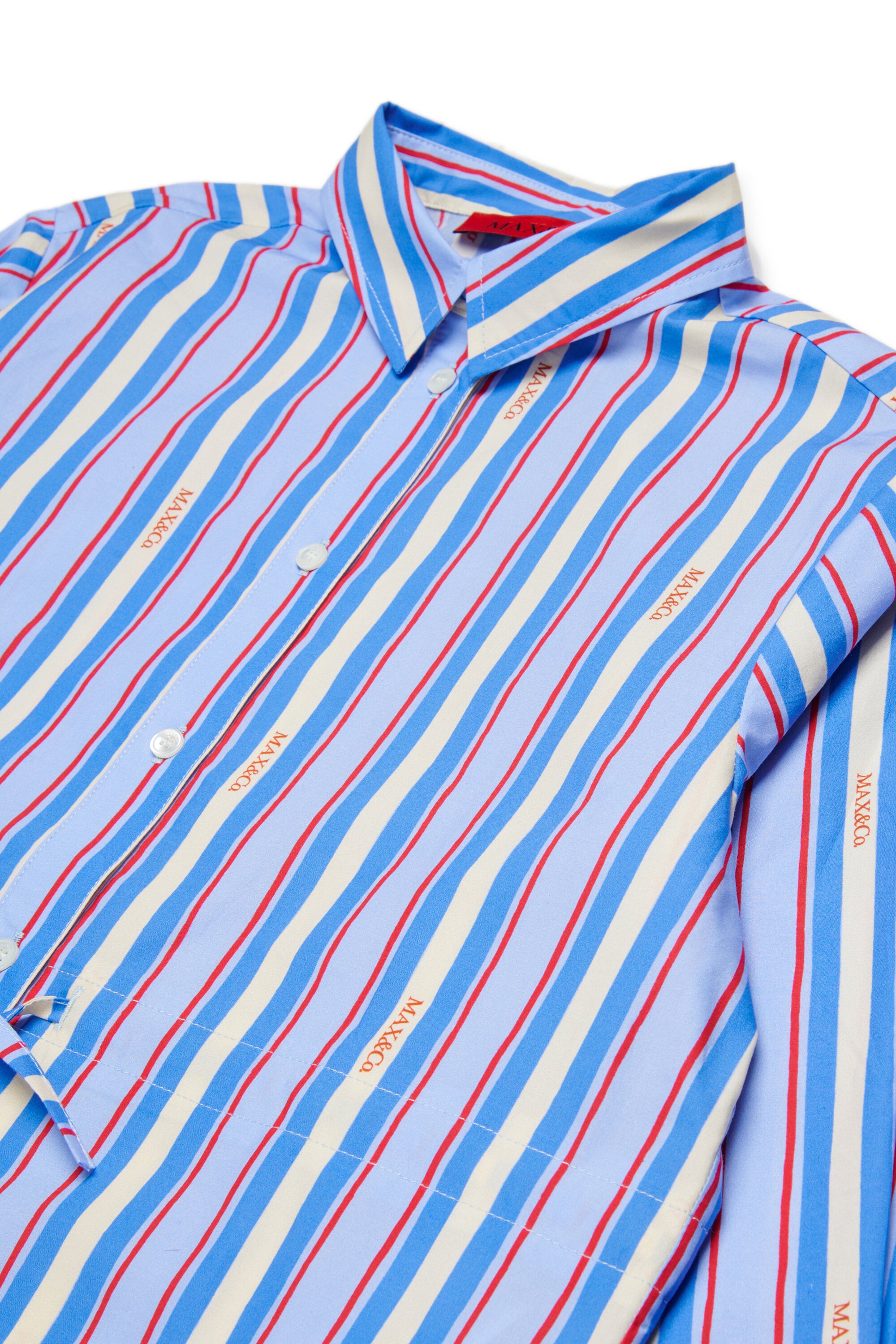 Striped shirt with logo
