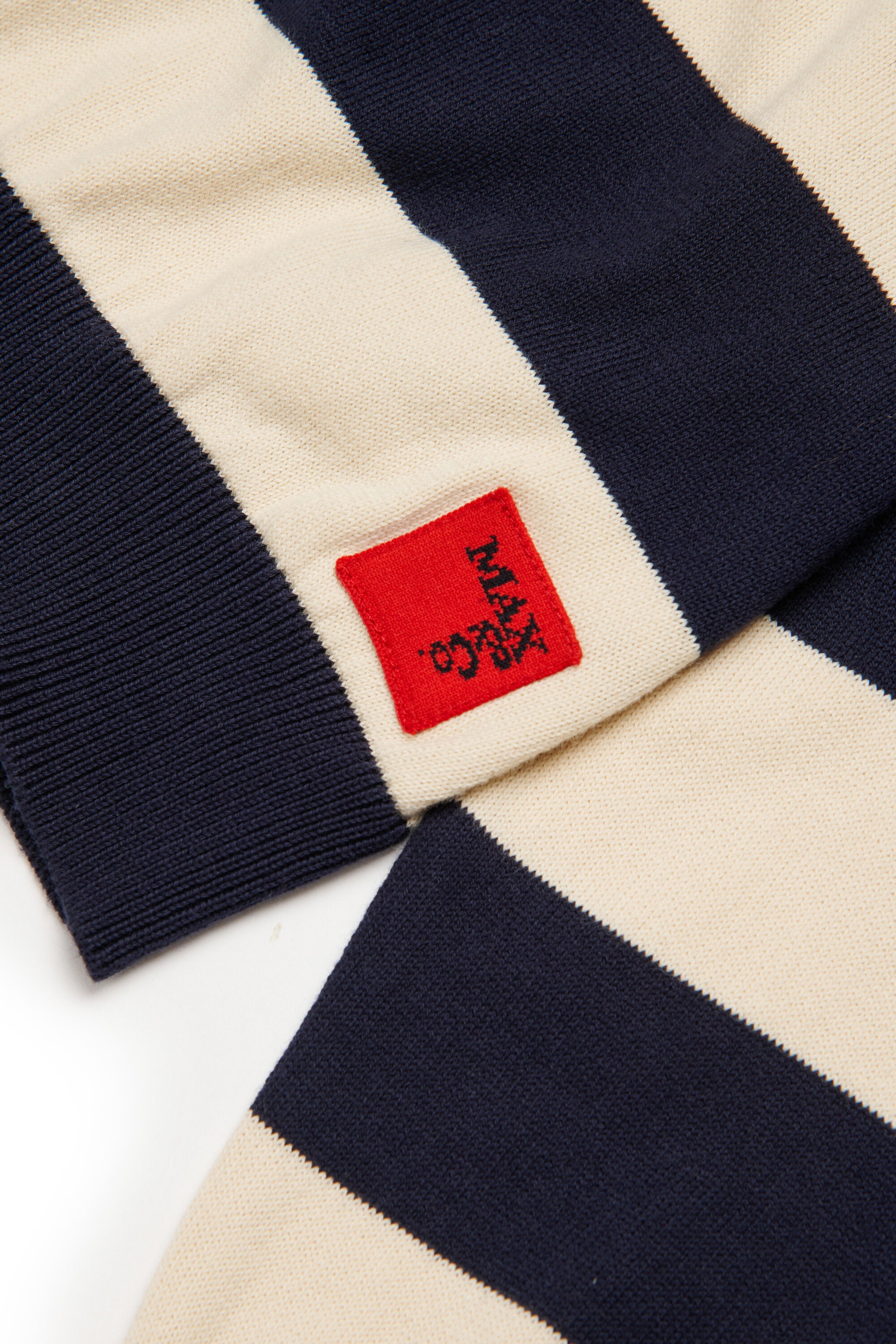 Striped cardigan with logo