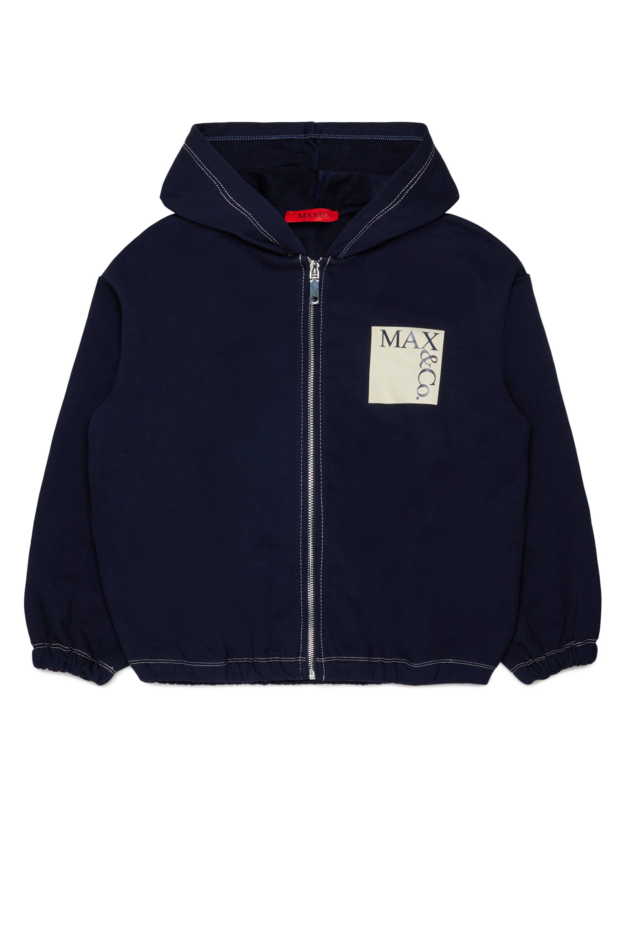 ロゴ入りフルジップスウェット