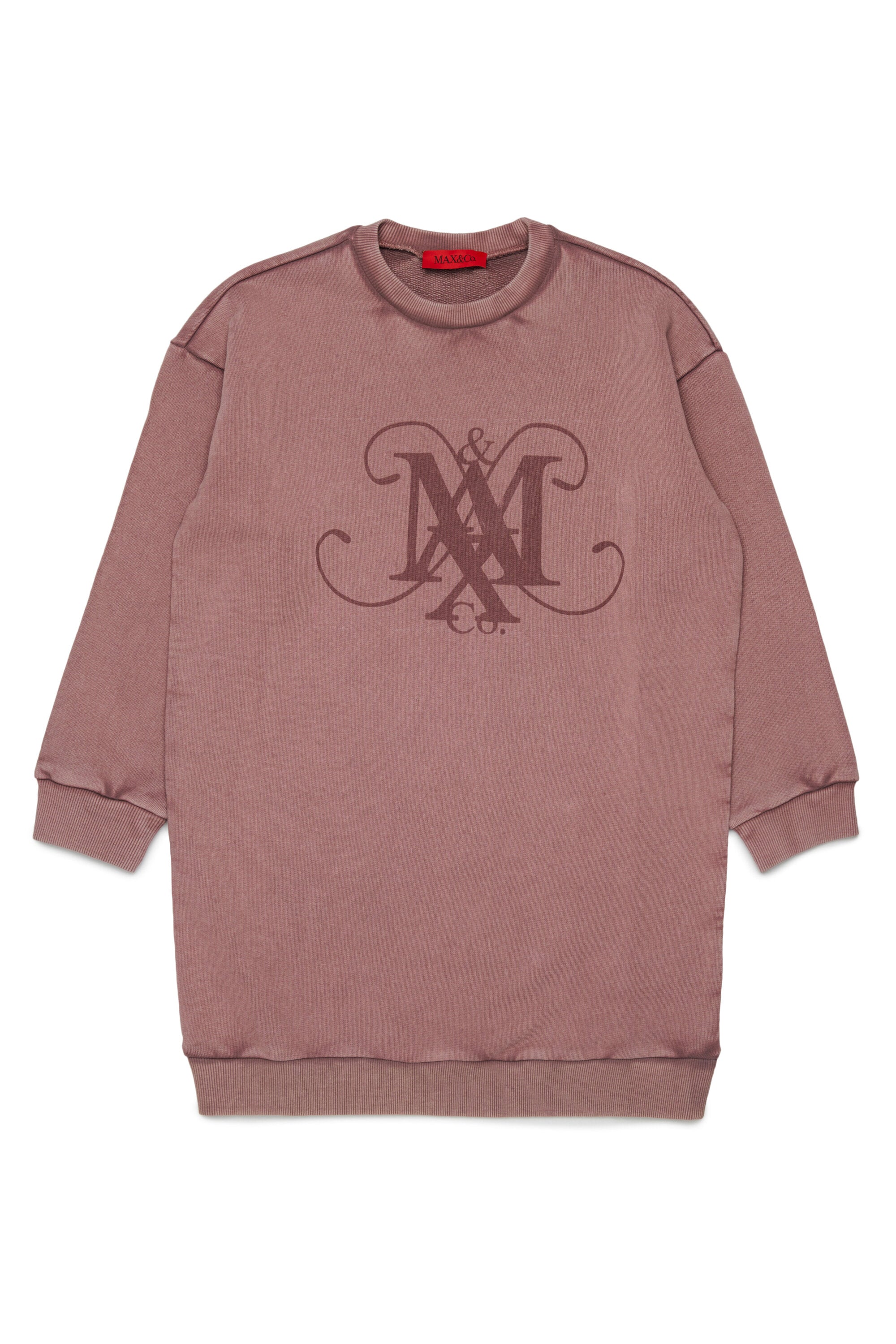 Fleece dress with logo