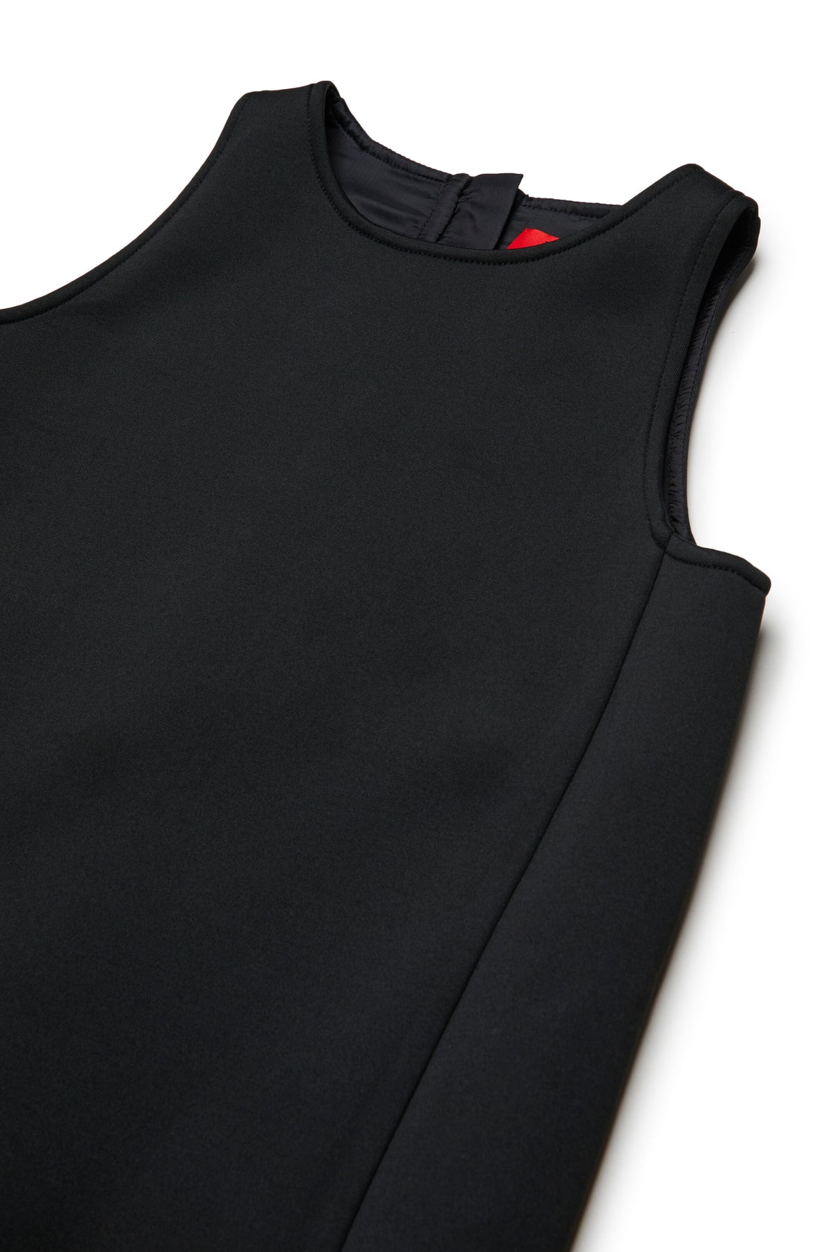 Sleeveless dress with logo