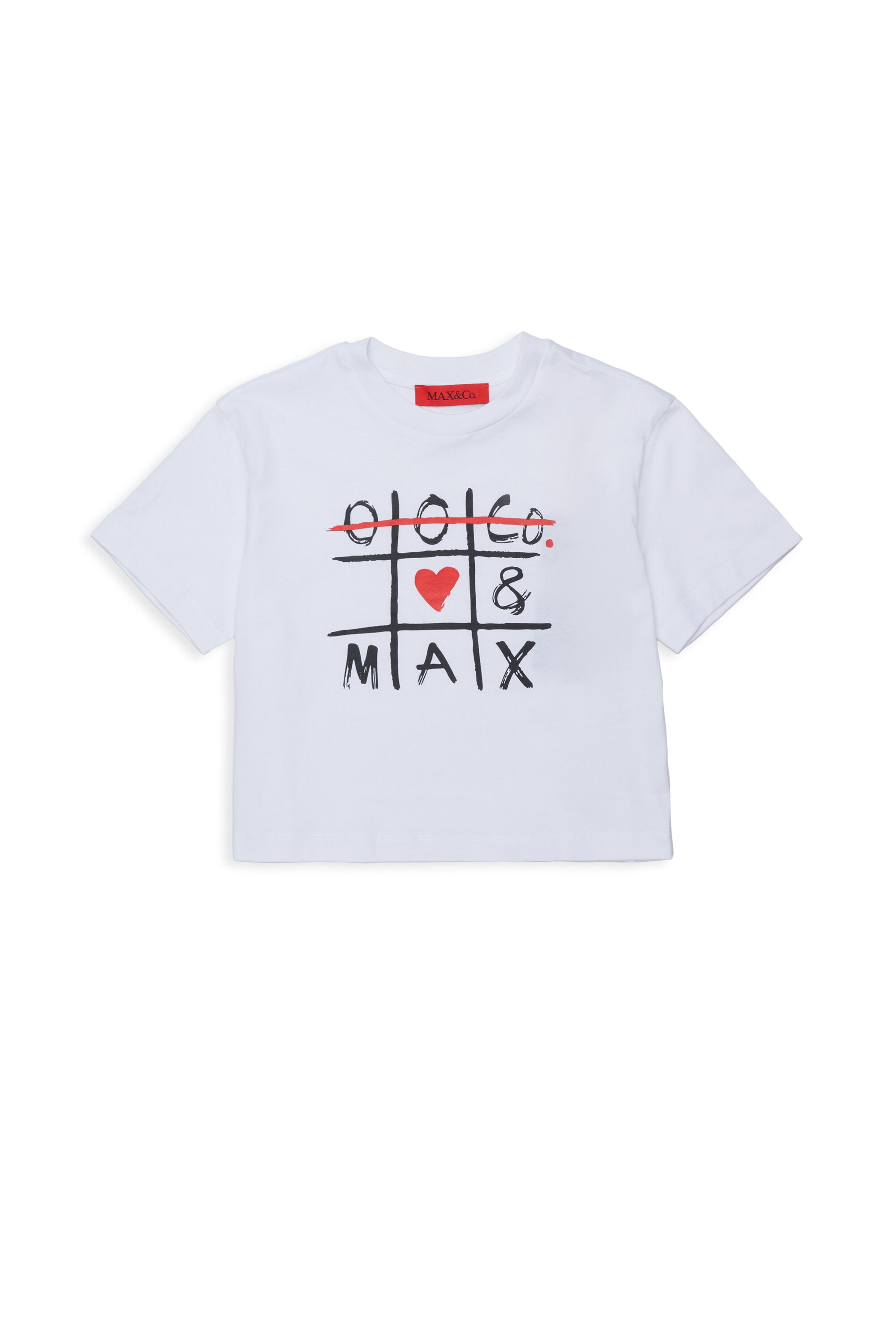 クルーネックのロゴTシャツ