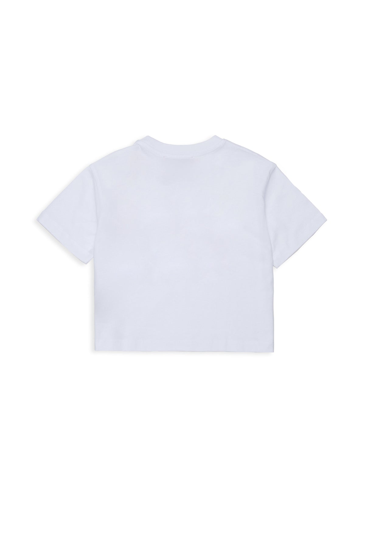 クルーネックのロゴTシャツ