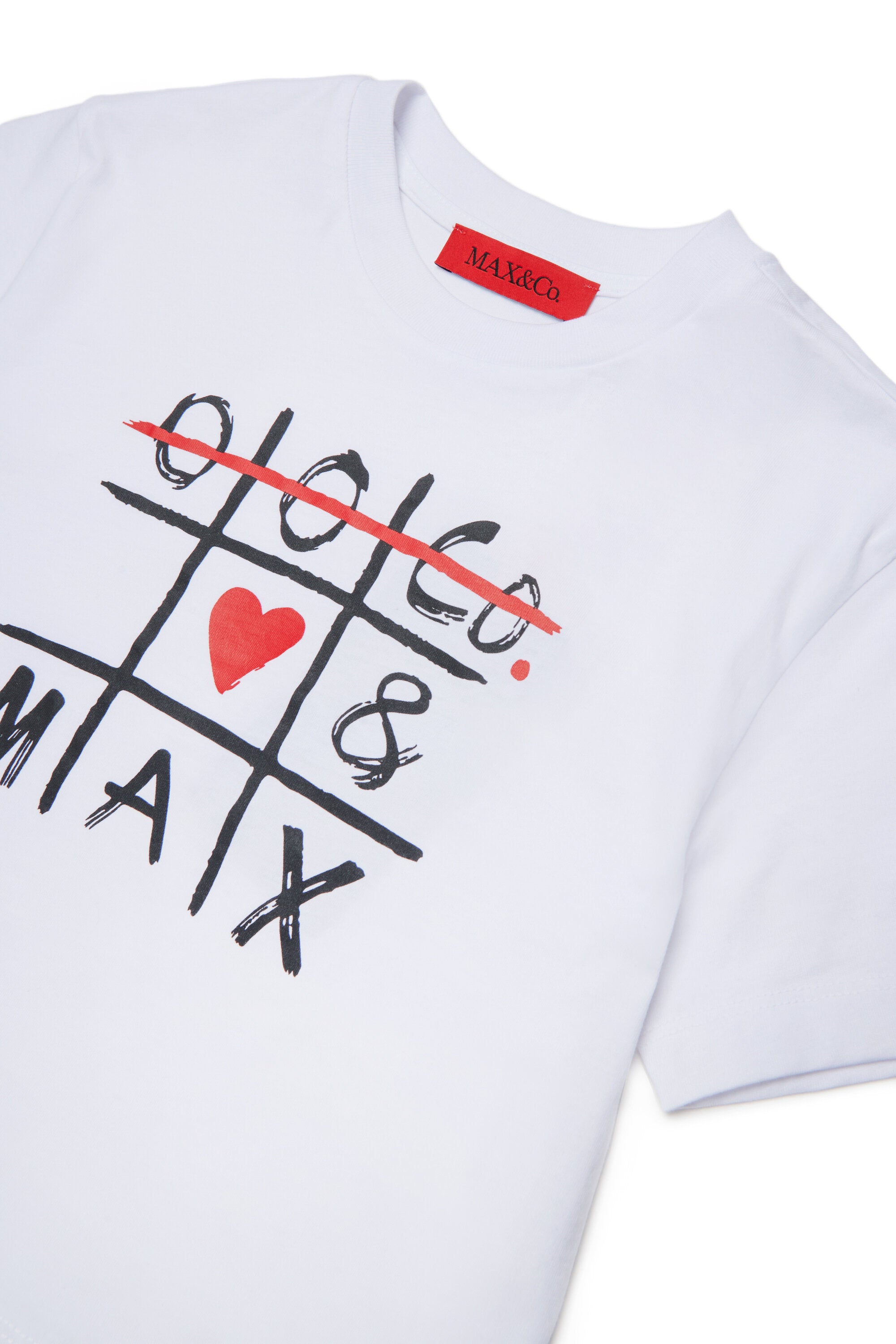 クルーネックのロゴTシャツ