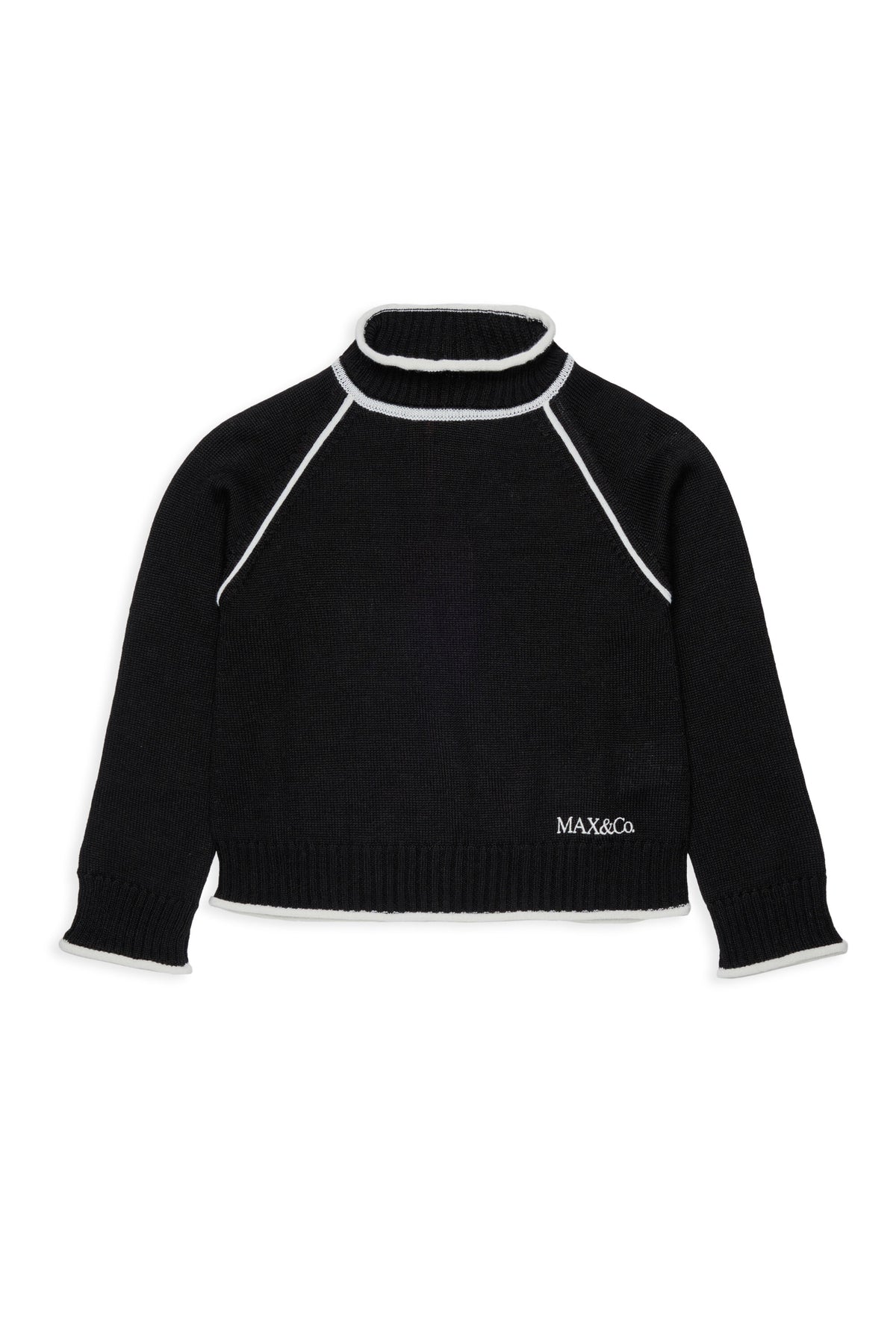 High-neck pullover with logo
