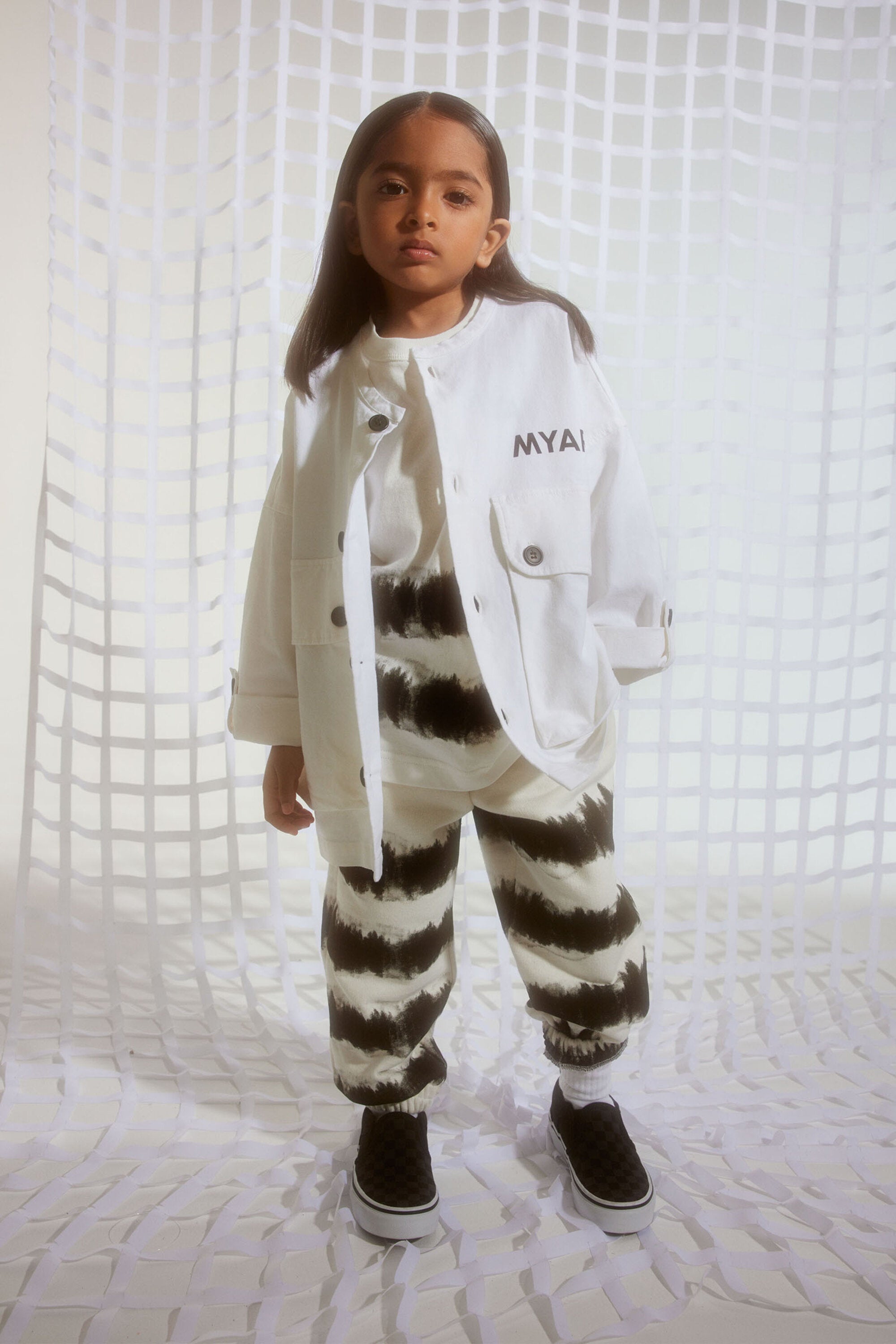 MYARロゴ入りリネンブレンドシャツ