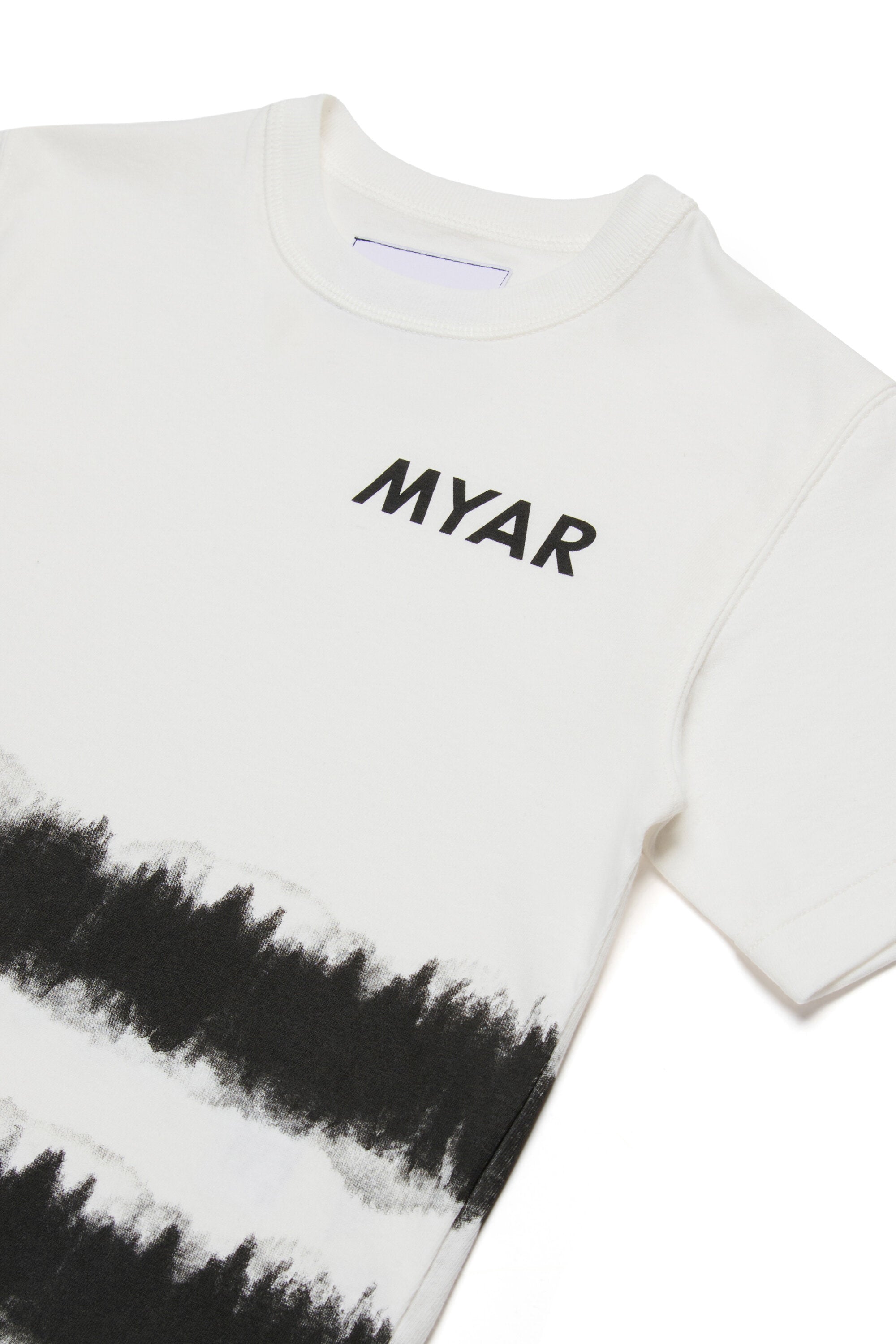 タイダイ効果のあるデッドストック コットン T シャツ