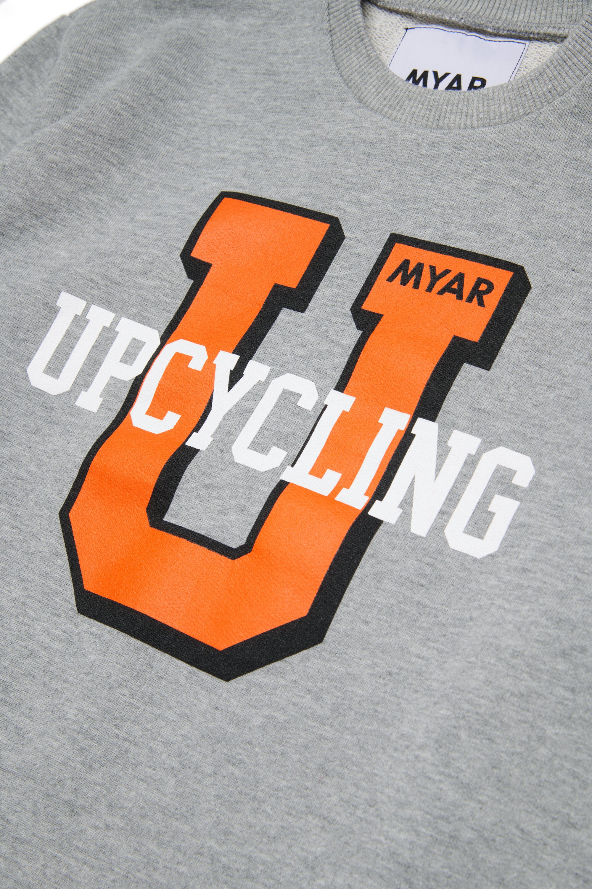 Crewneck sweatshirt with varsity print