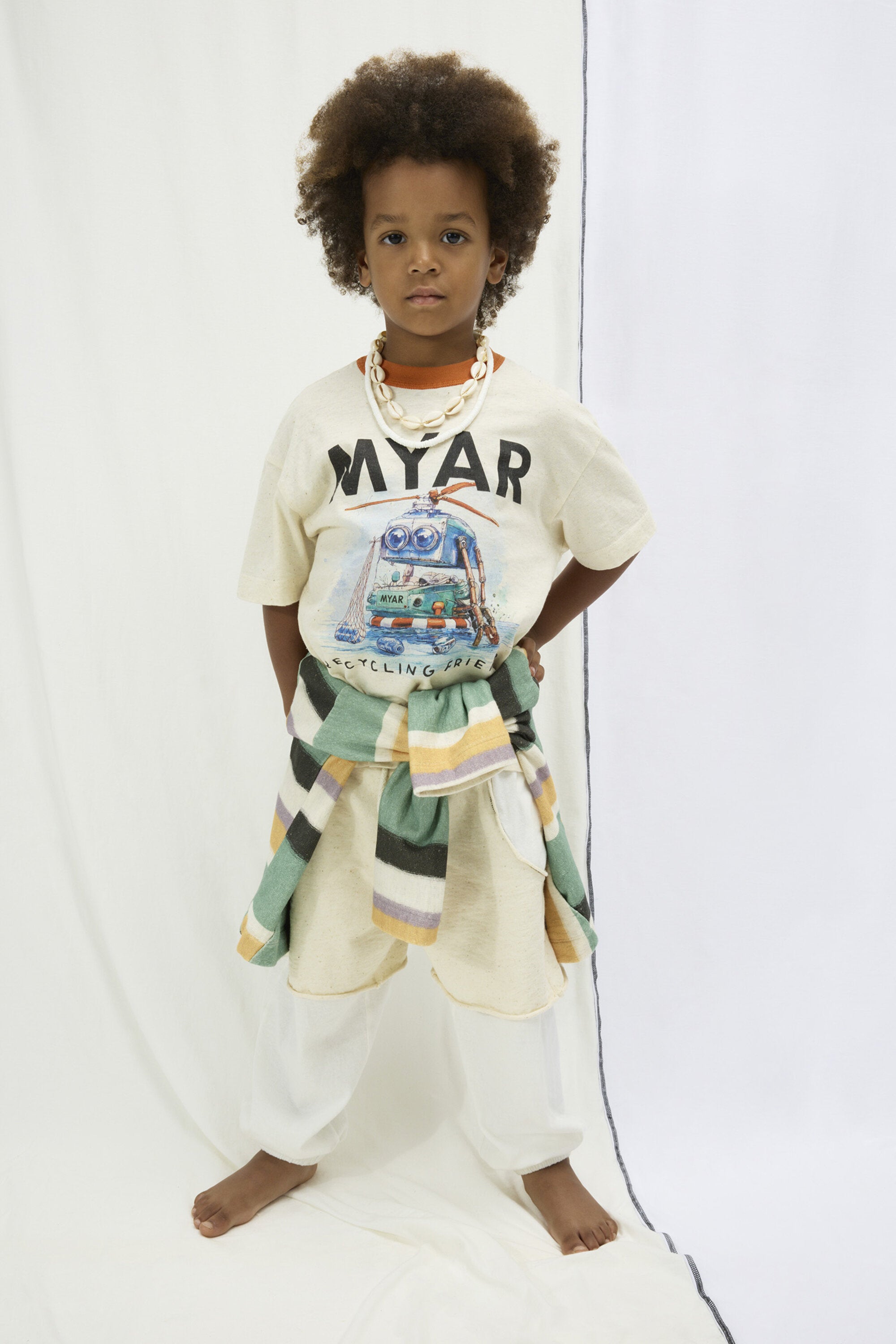 ロボットプリント クルーネックTシャツ