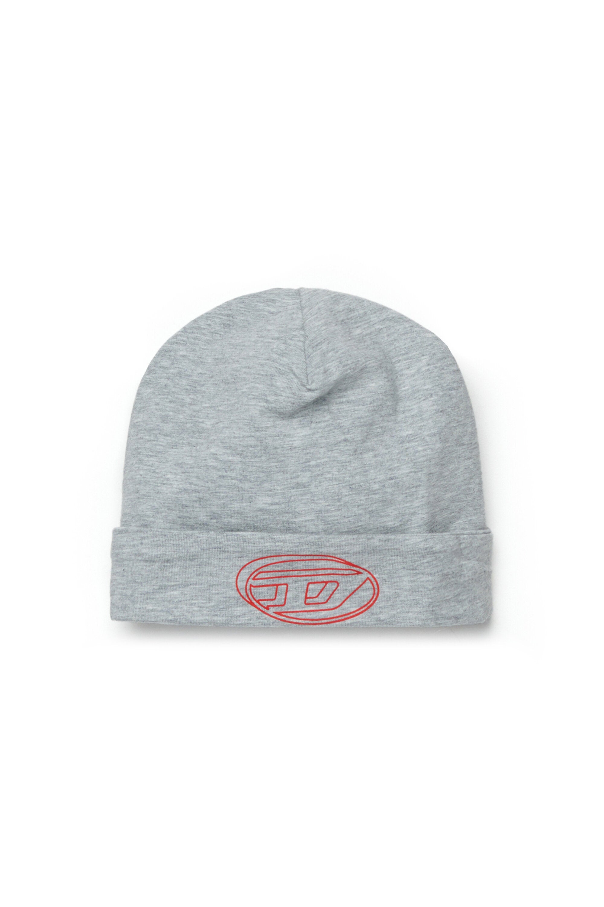 Stretch jersey beanie branded with Oval D logo