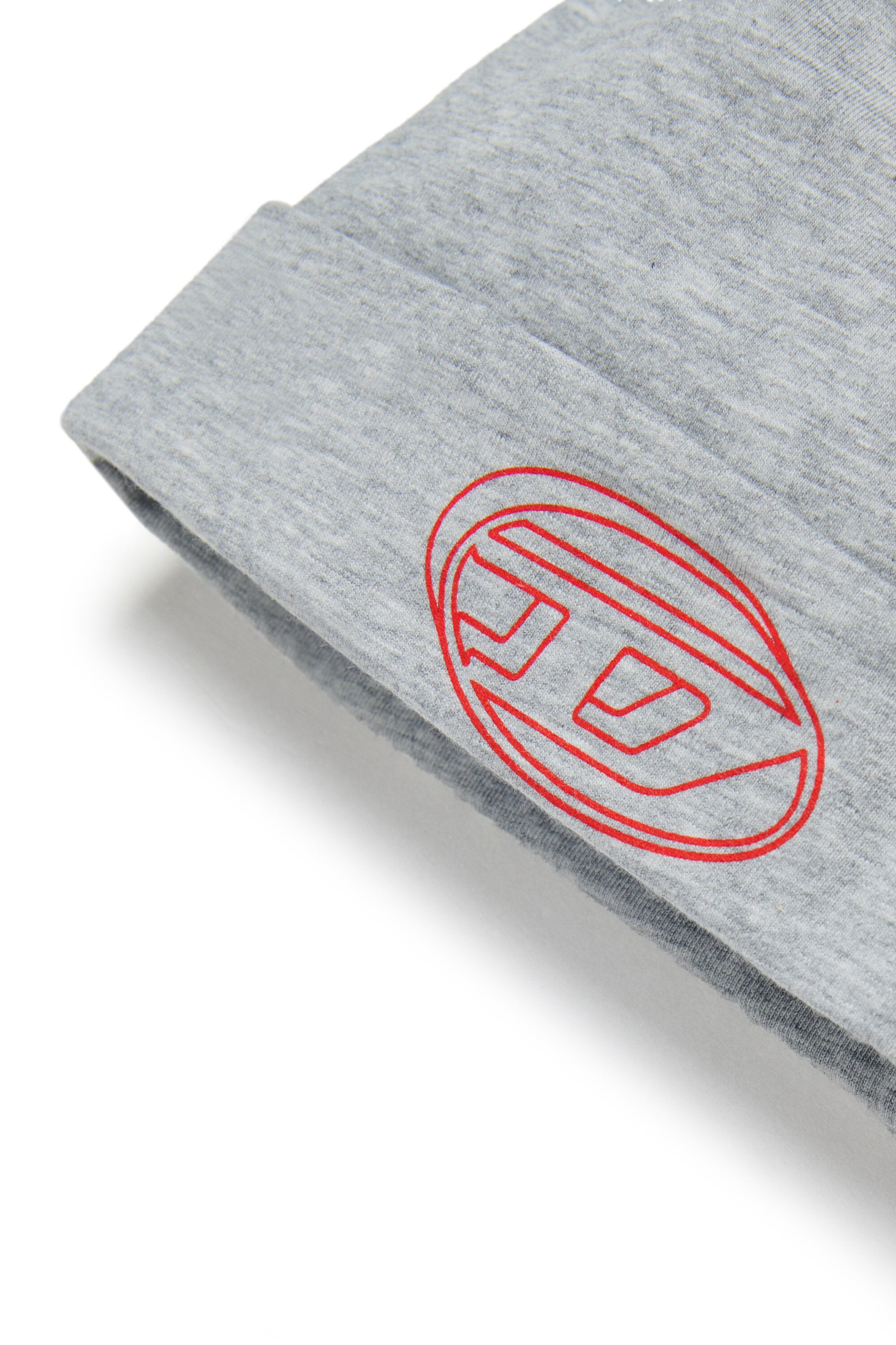 Stretch jersey beanie branded with Oval D logo