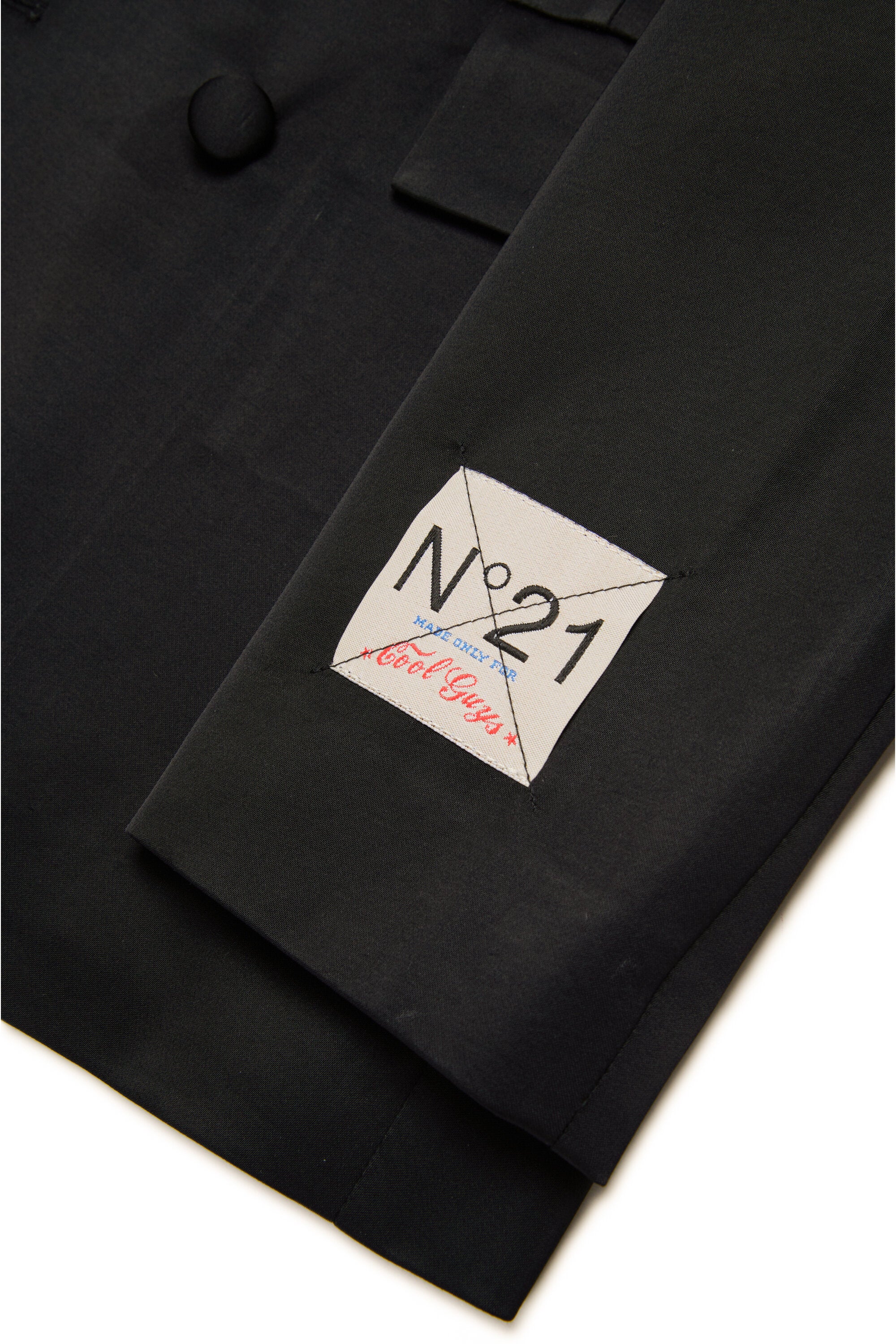 ダブルブレストサテンブレザージャケット