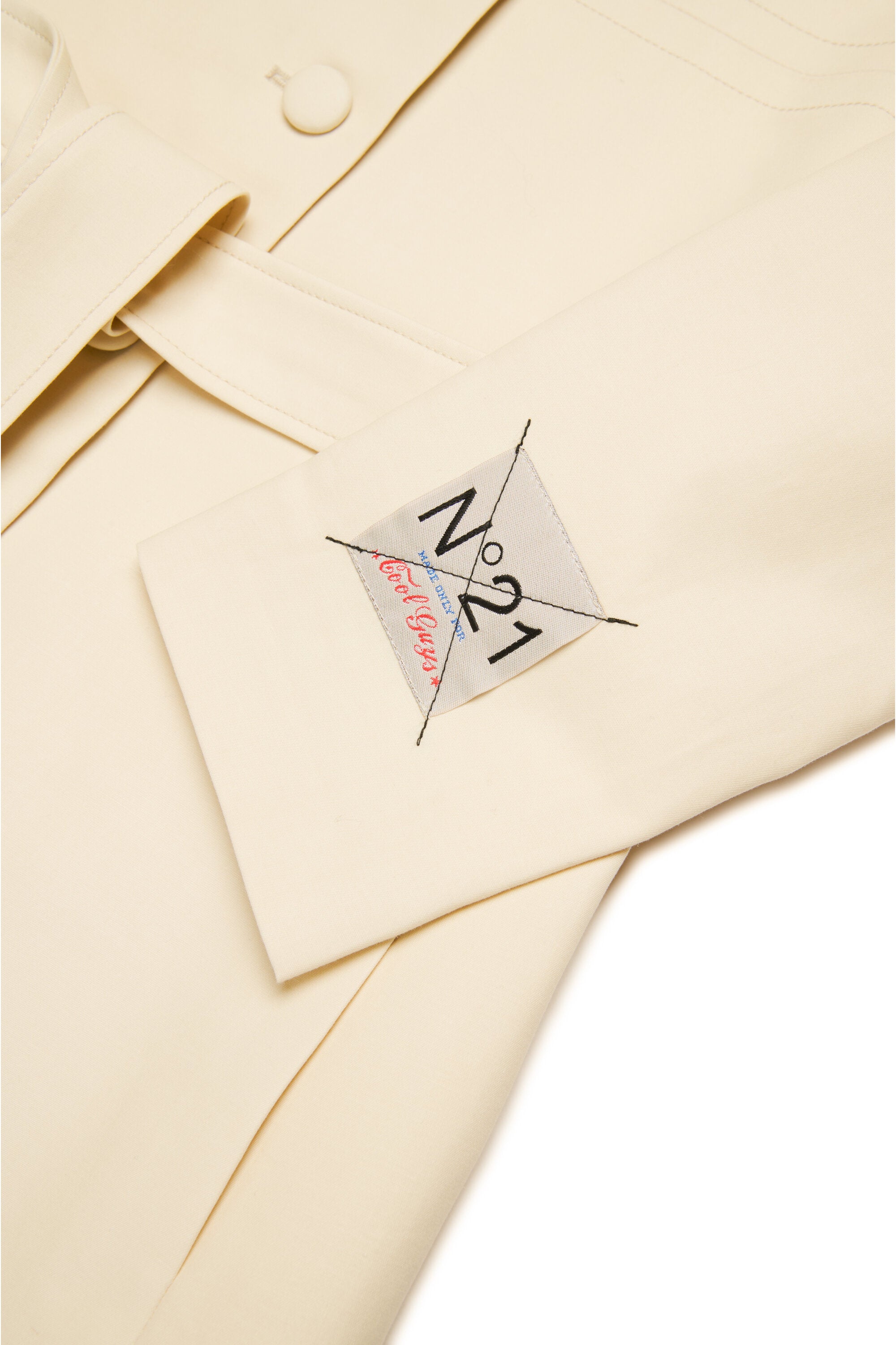 リボン付きコットン・トレンチ・ジャケット