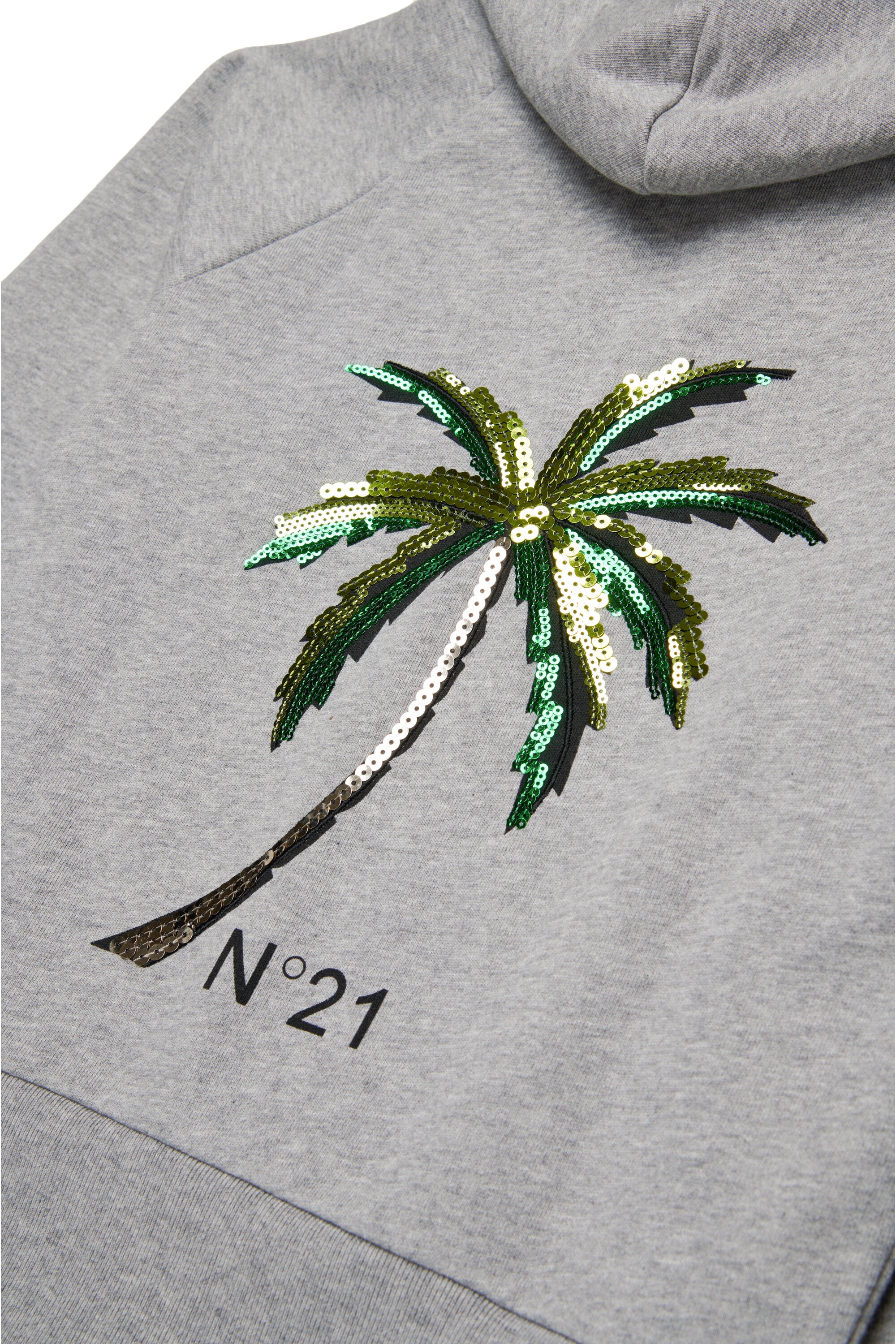 スパンコール付きフルジップ・スウェットシャツ