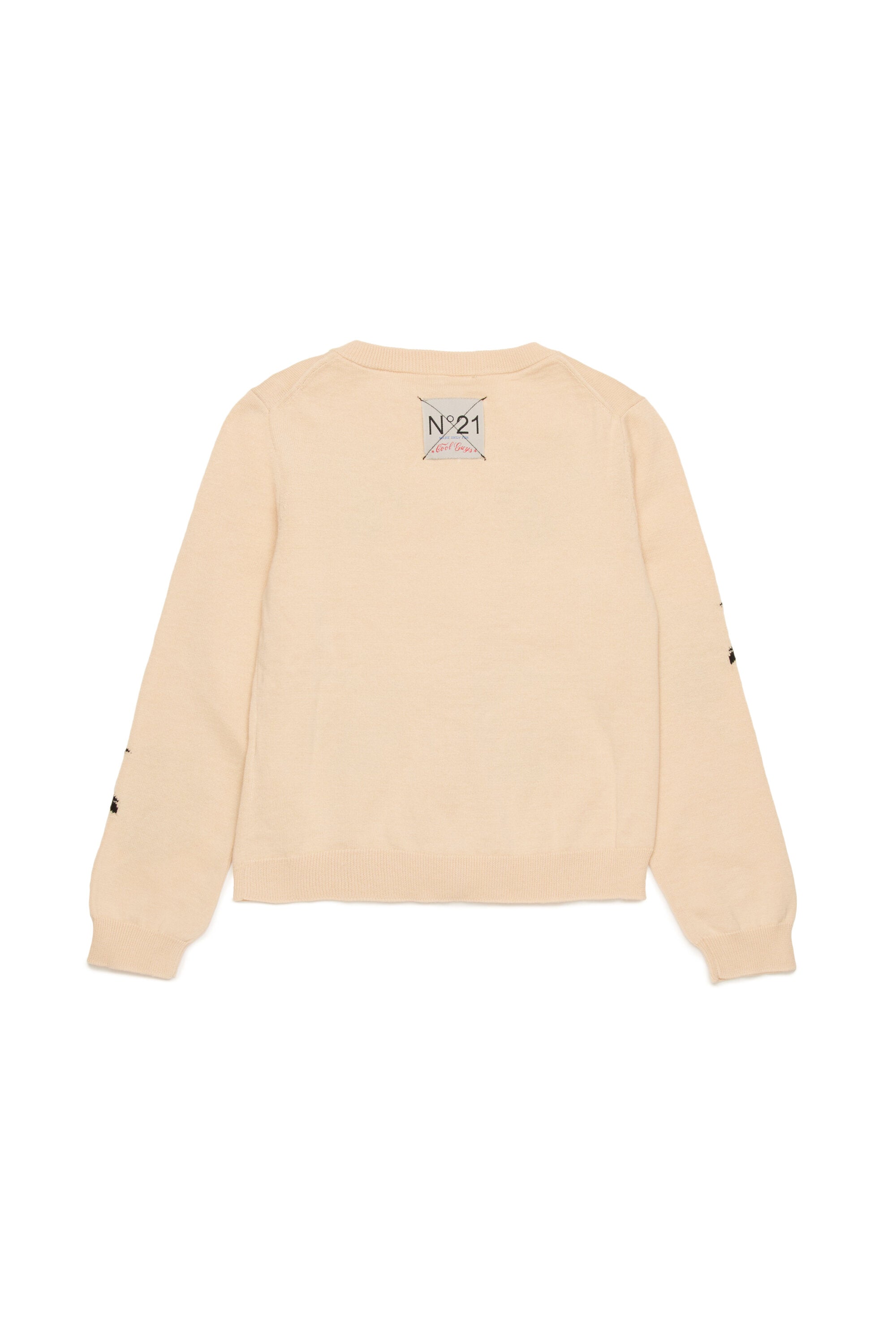 ヤシの木をインレーしたコットン・カーディガン