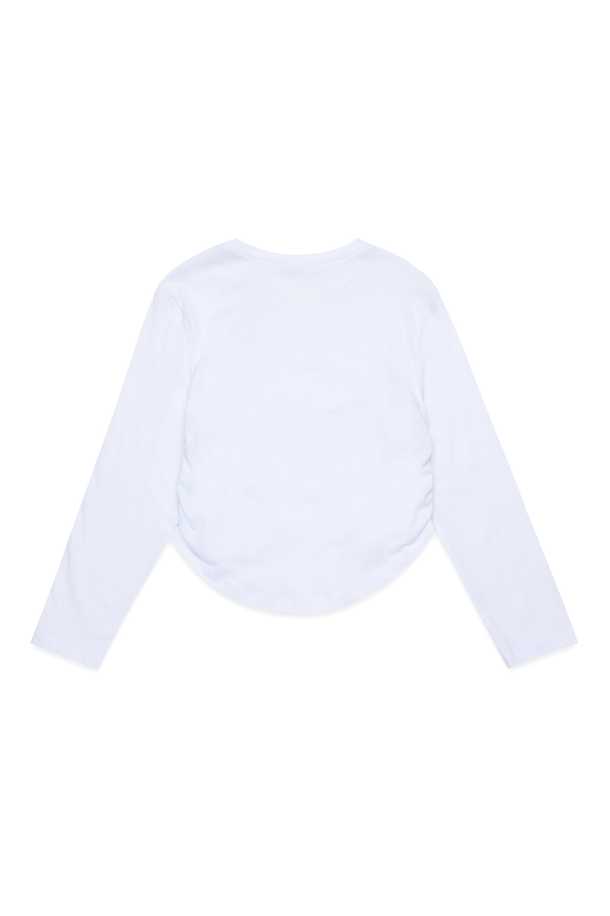 マルチカラーグラフィックの長袖ジャージーTシャツ