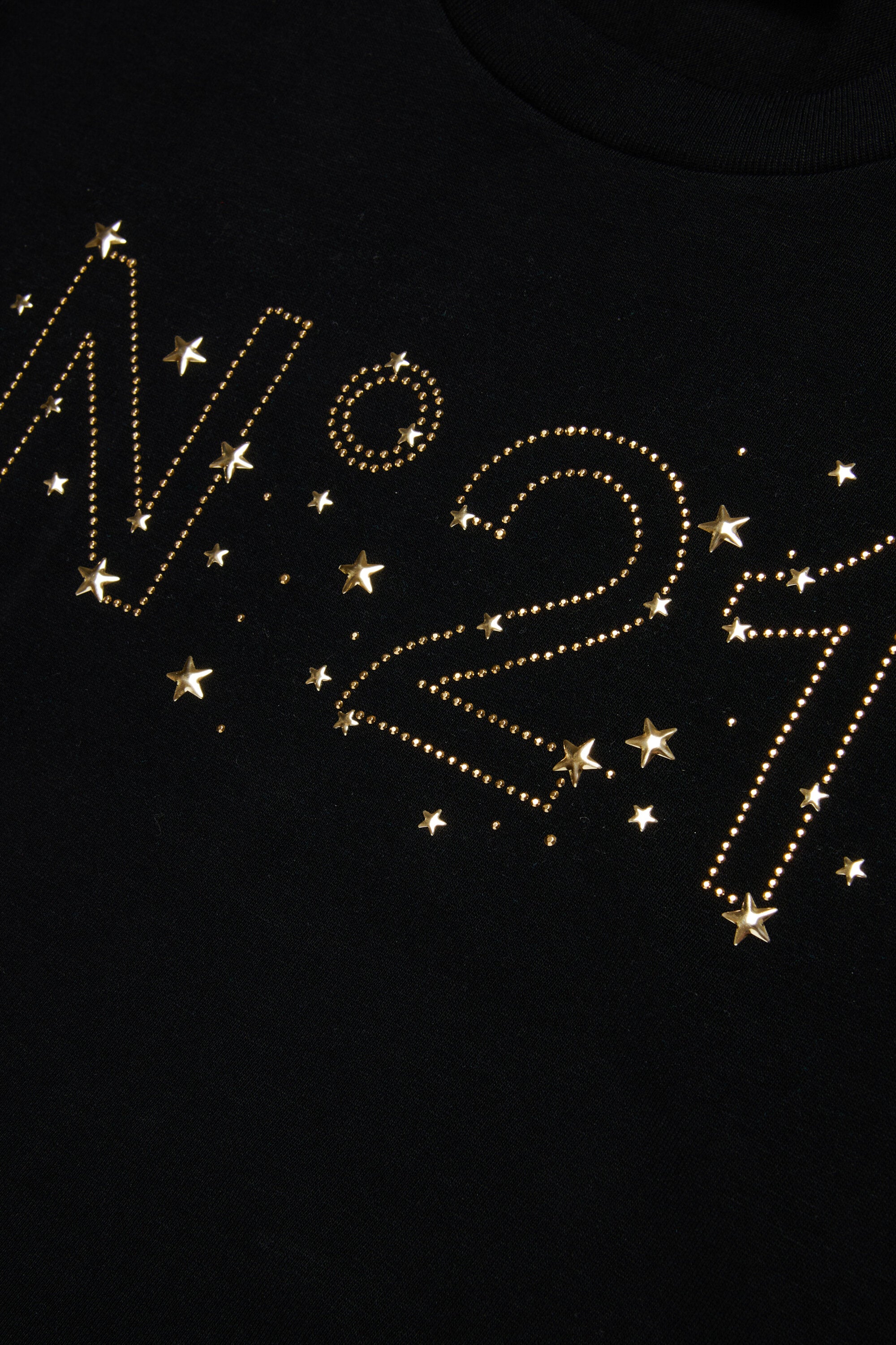 Cotton jersey T-shirt with hotfix logo