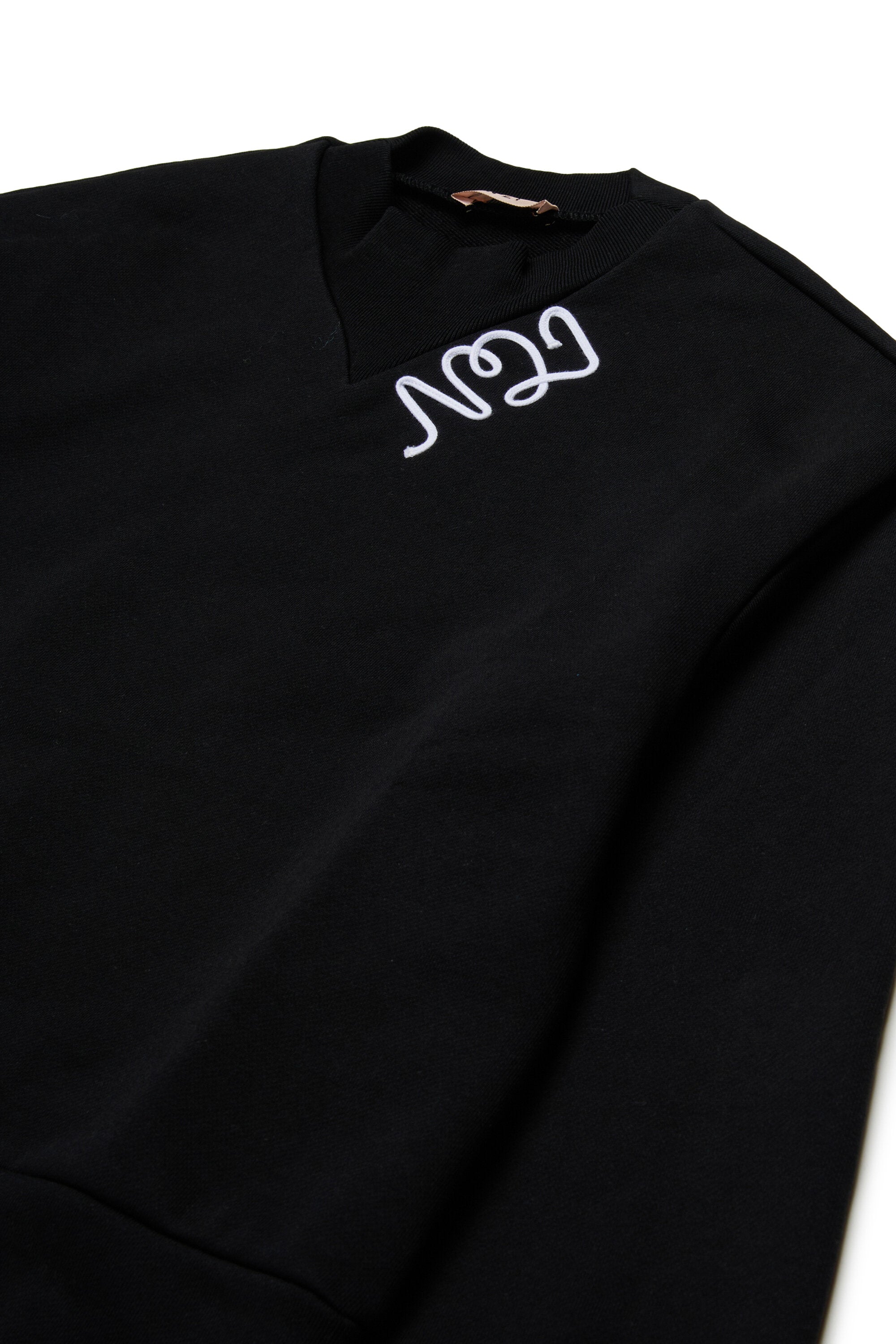 筆記体ロゴ入りクルーネックスウェットシャツ