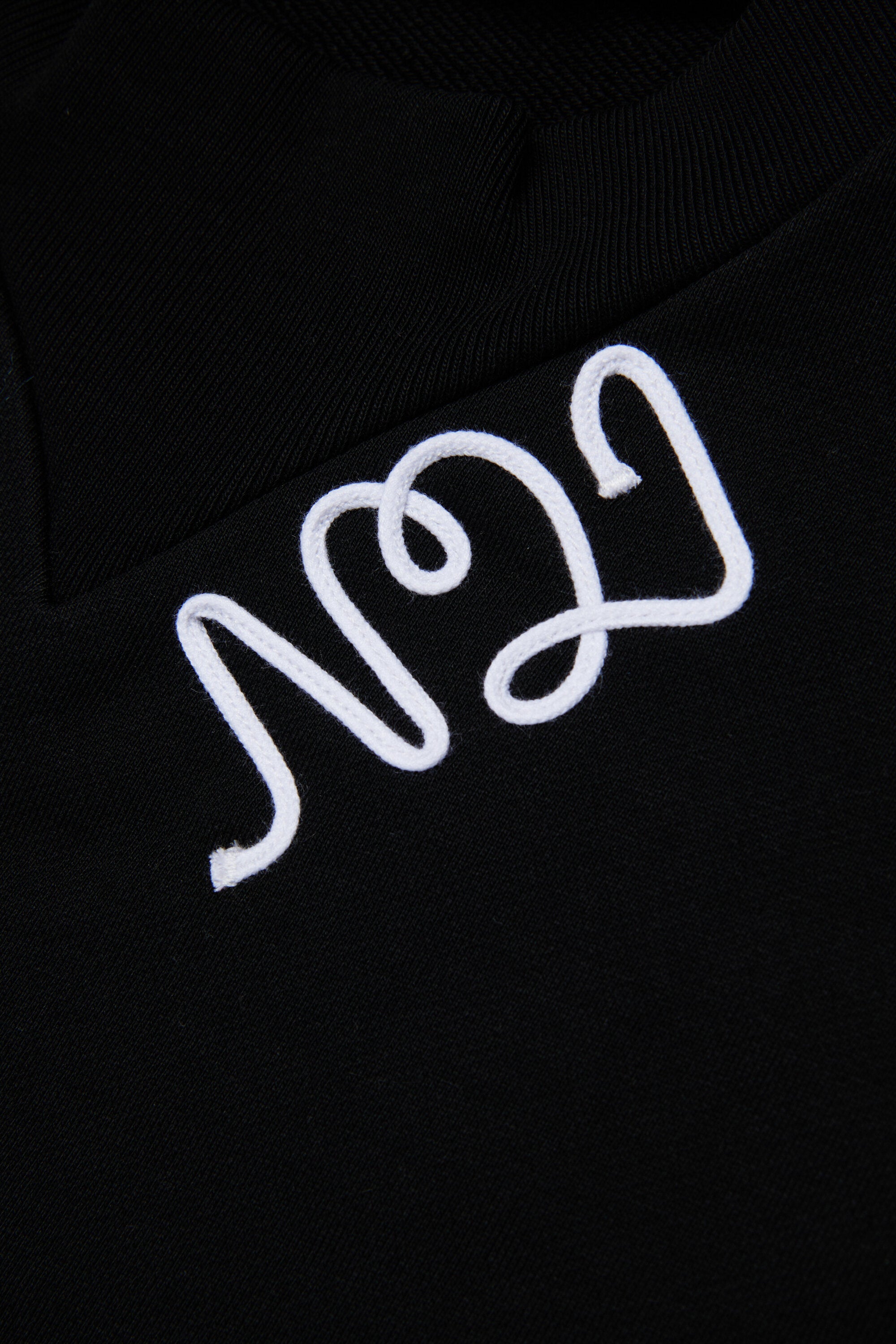Crew-neck sweatshirt with cursive logo