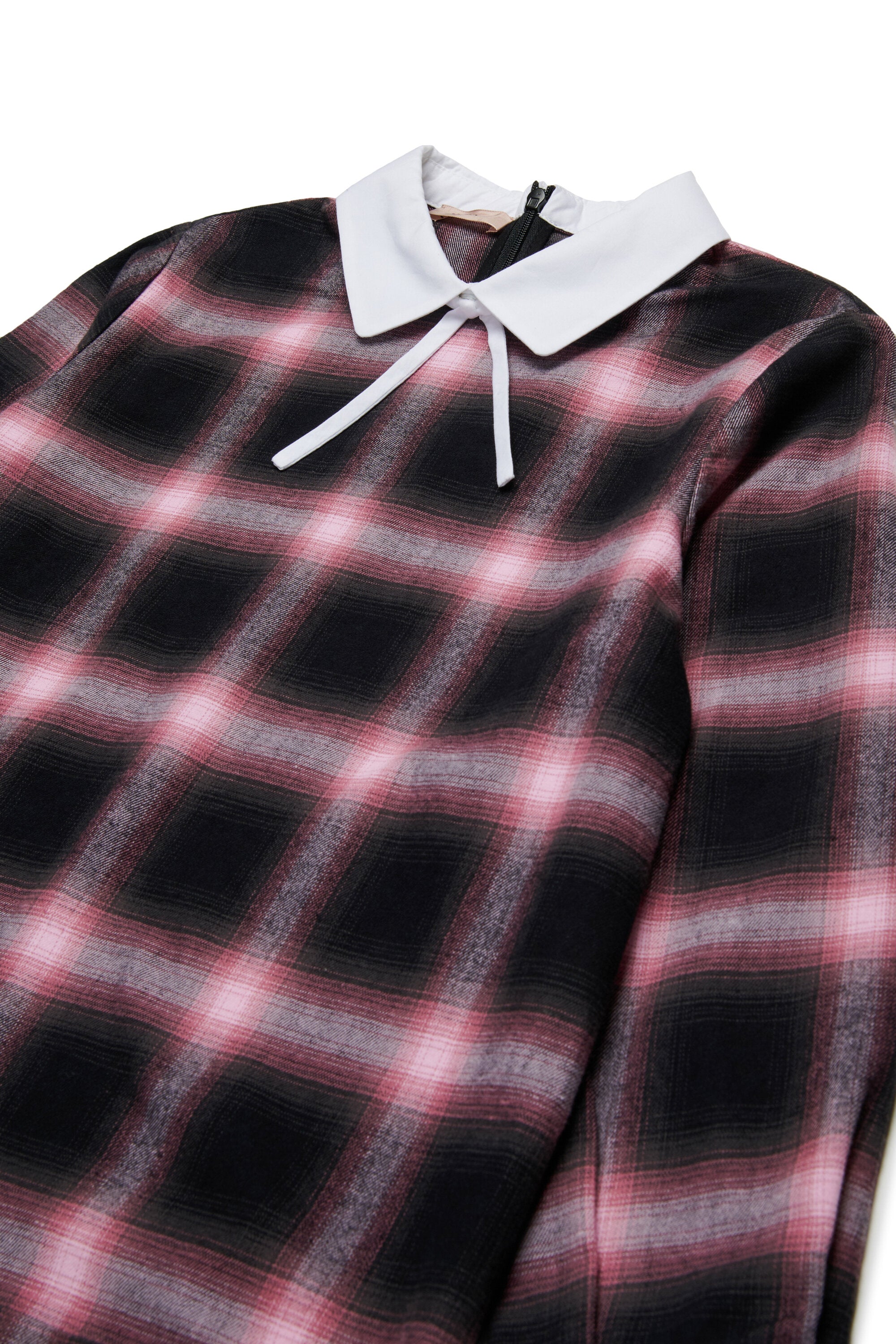 チェック・フランネル・ミディ・ドレス