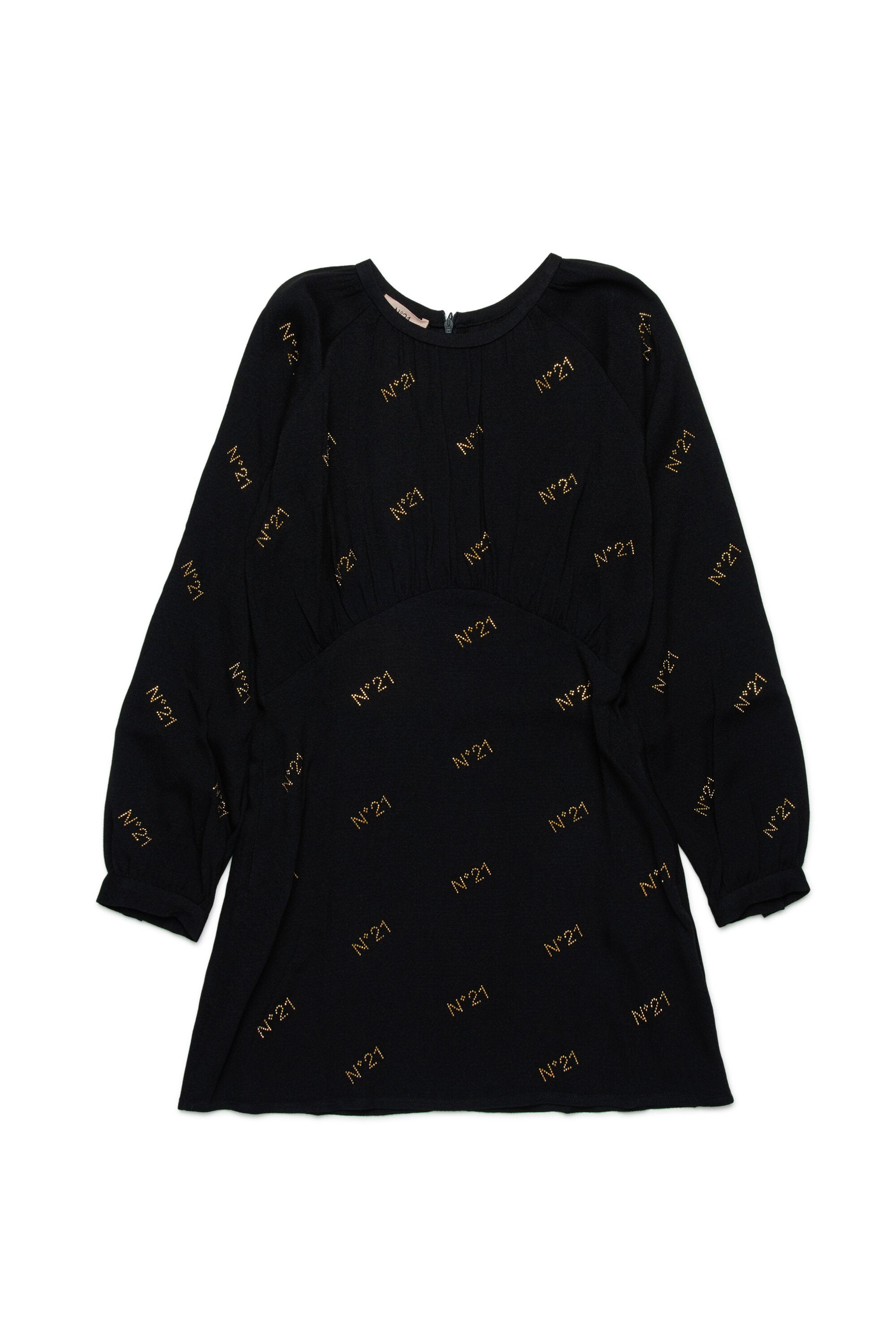 N°21 ホットフィックス オールオーバー クレープ ショートドレス