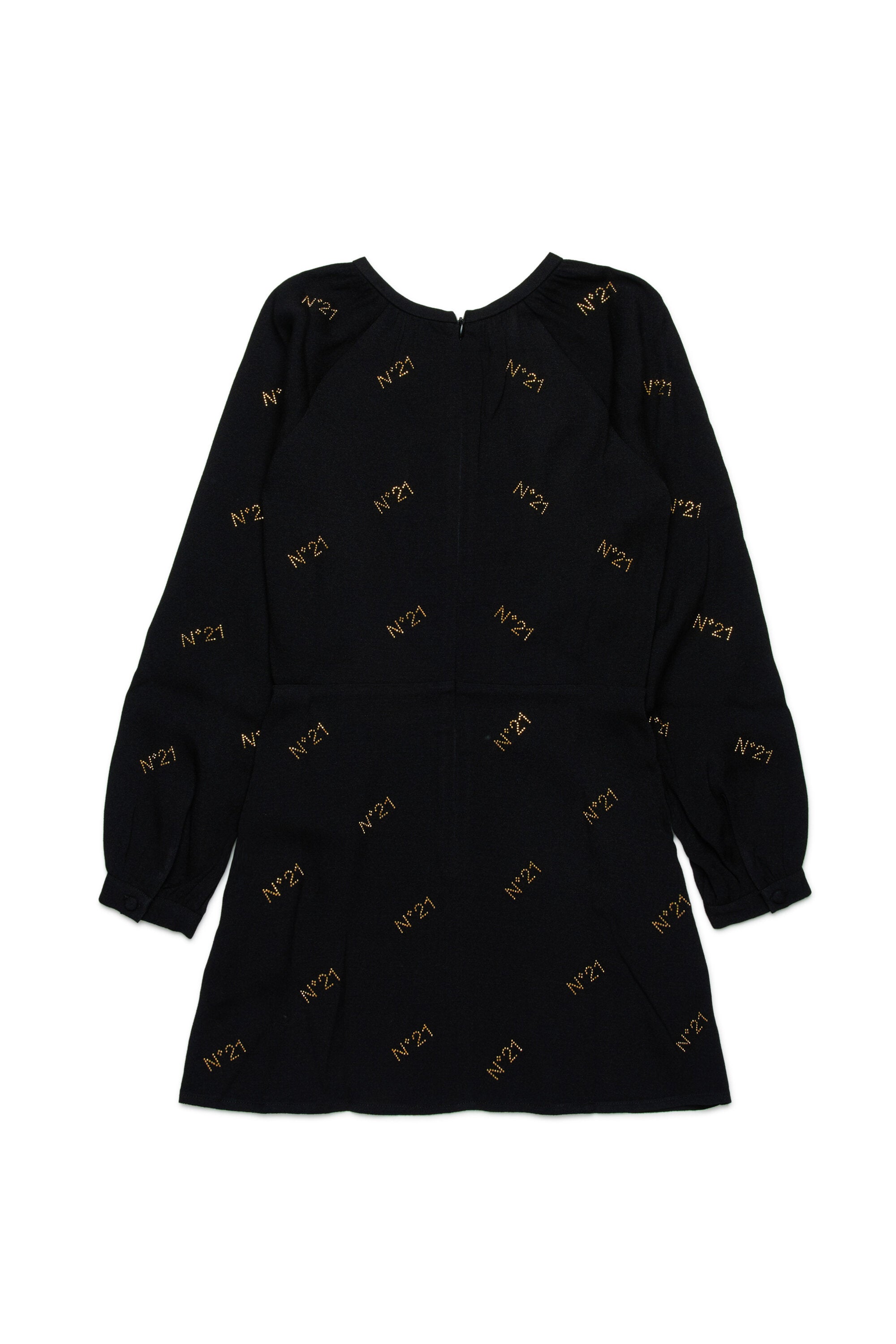 N°21 ホットフィックス オールオーバー クレープ ショートドレス