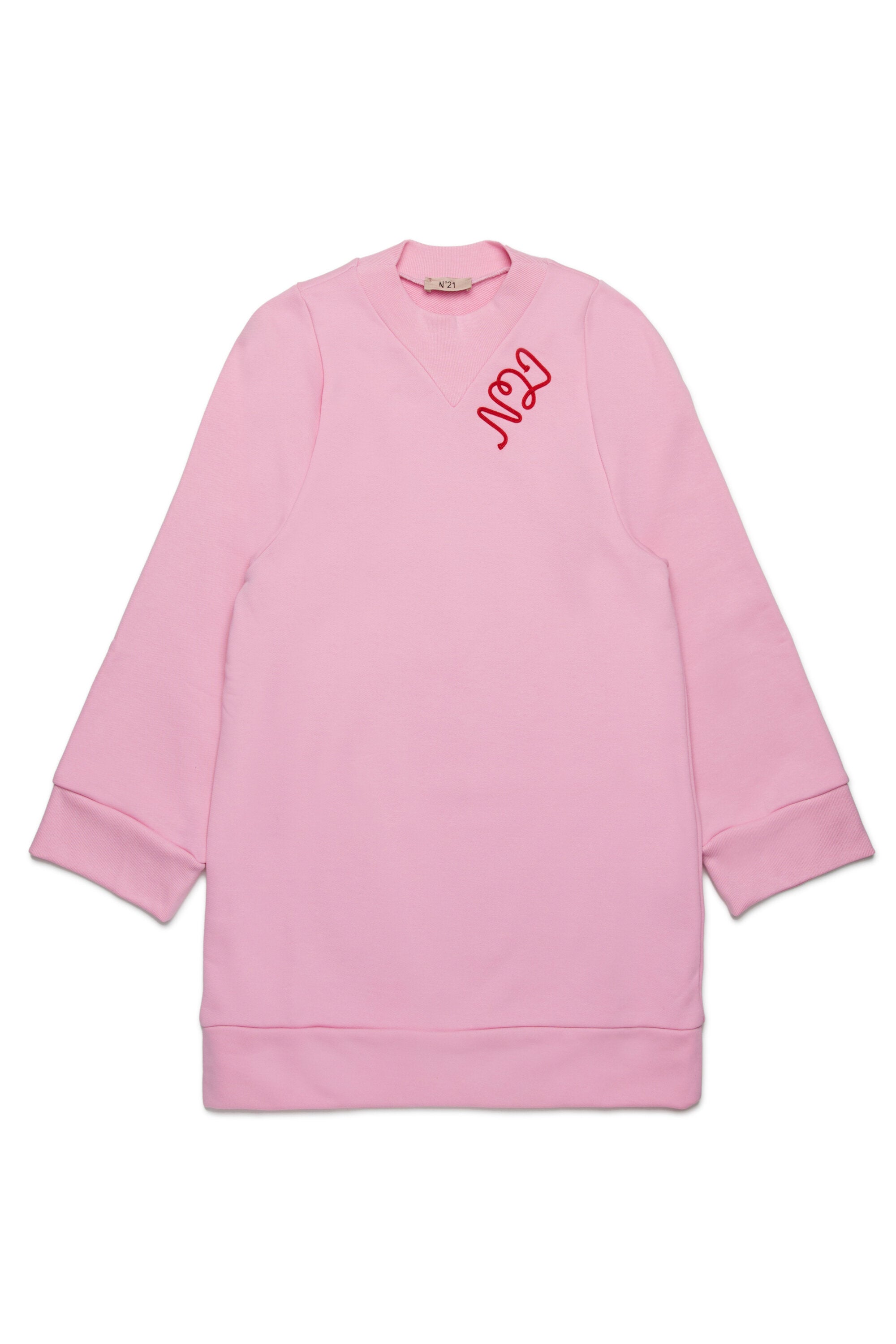 筆記体ロゴのスウェットシャツ・マキシドレス