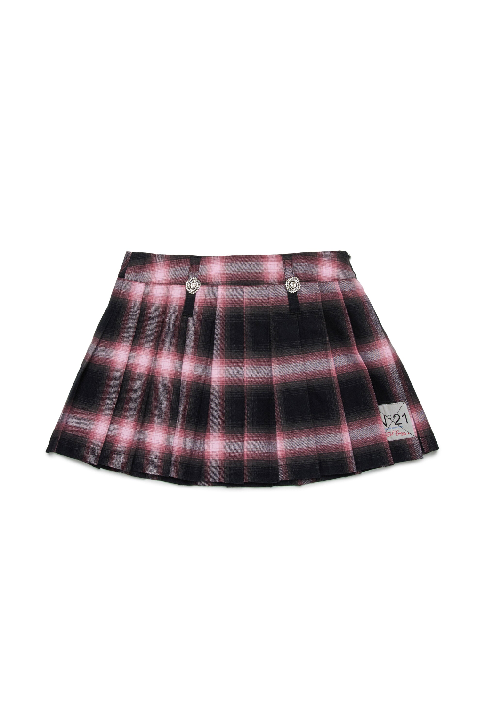 Preppy flannel plaid mini skirt