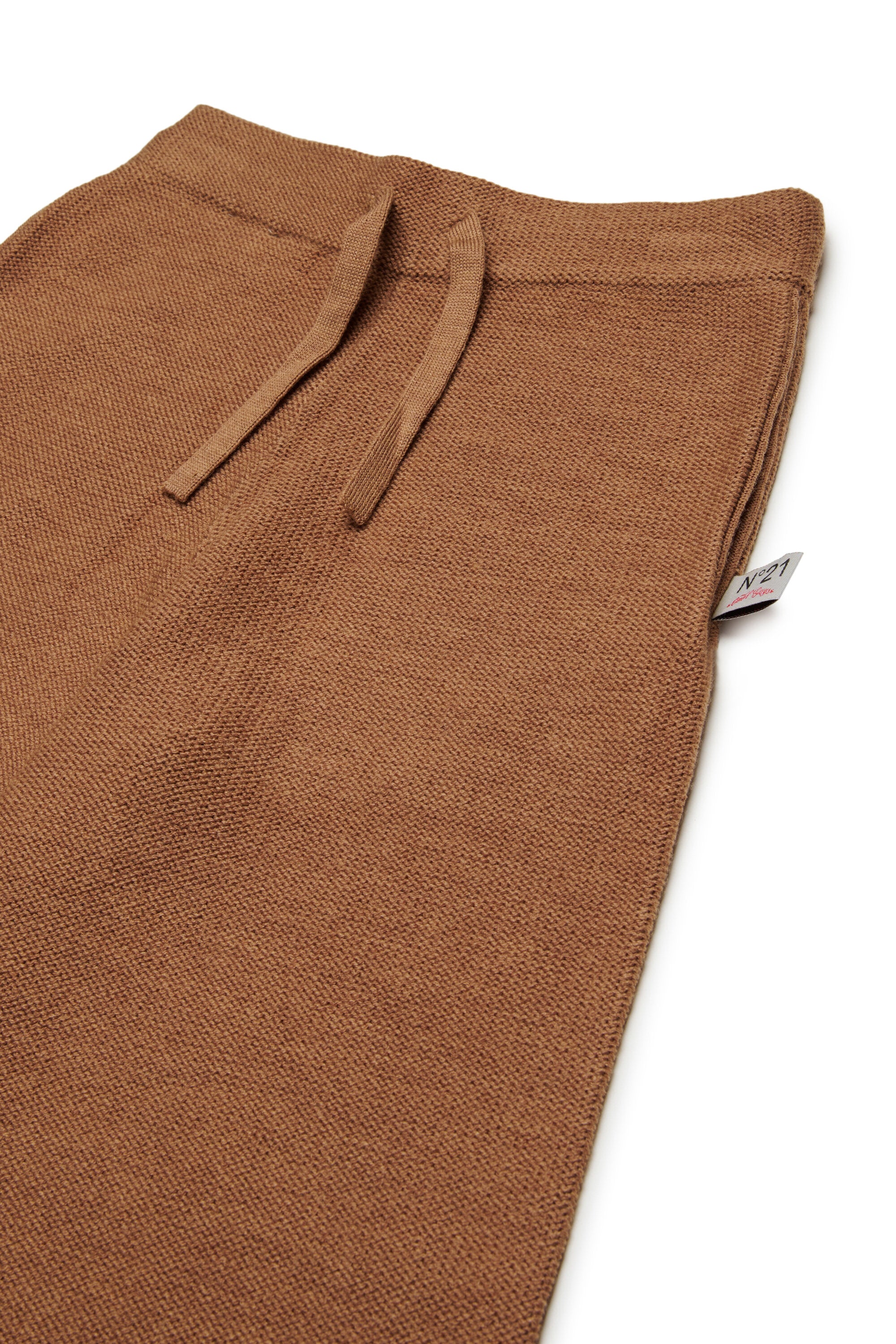 Wool-blend wide-leg pants