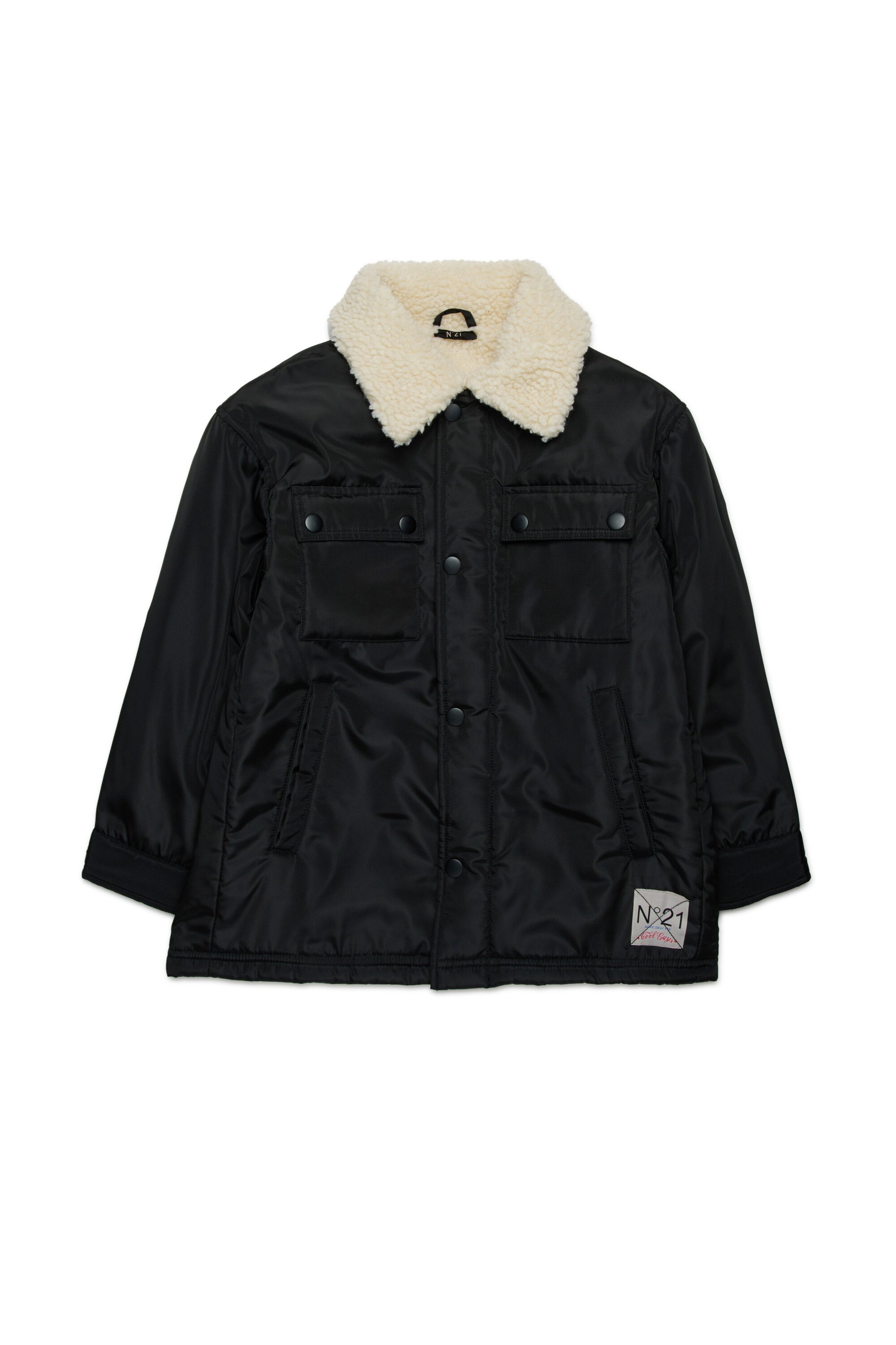 Long jacket with teddy inner