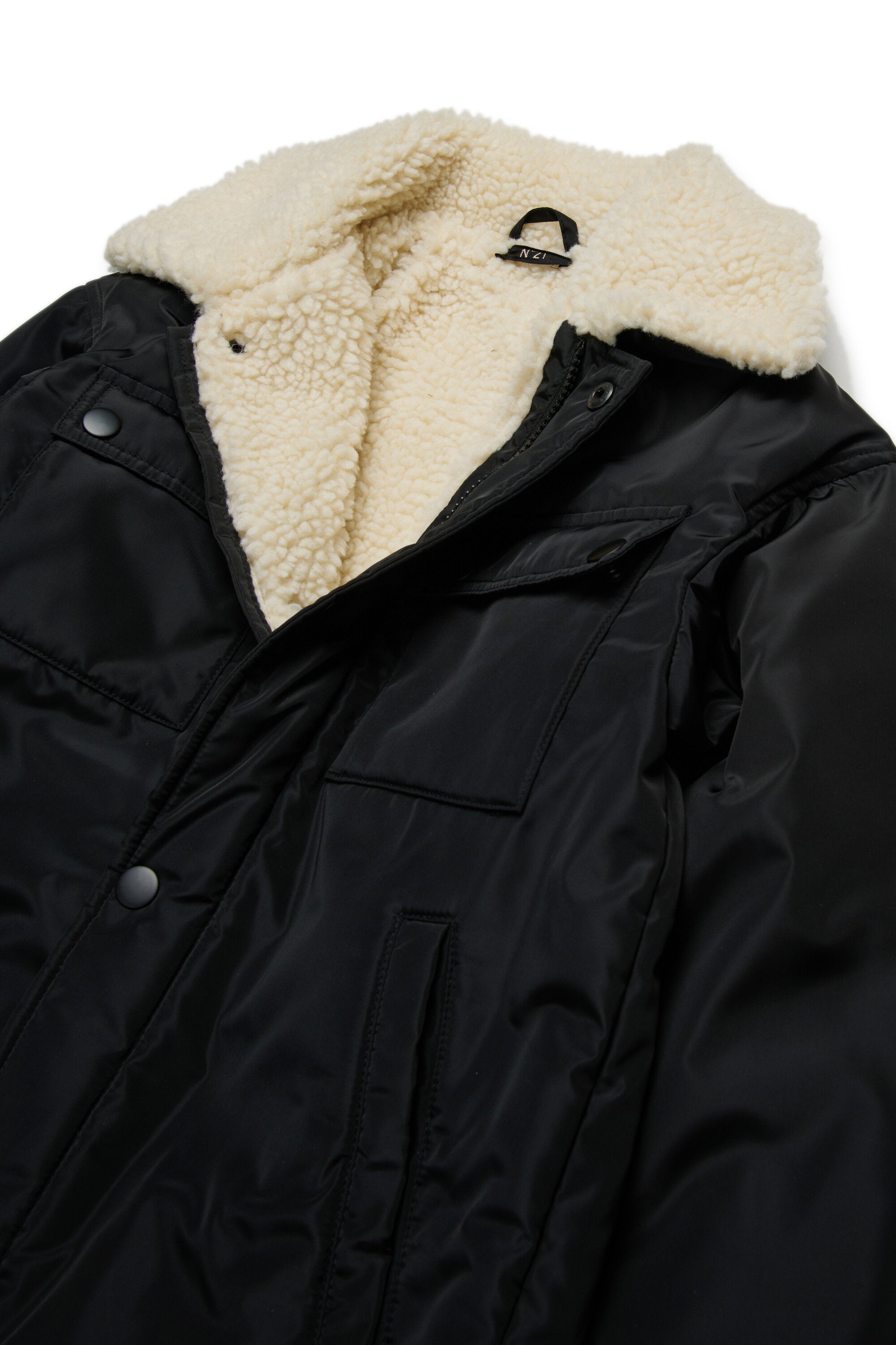 テディ・インナー付きロングジャケット