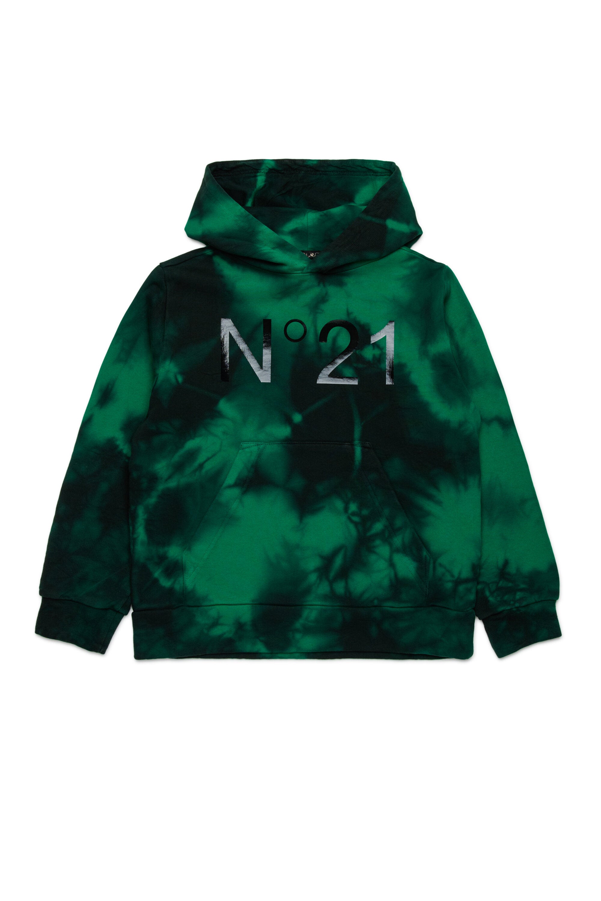Cotton tie-dye hooded sweatshirt