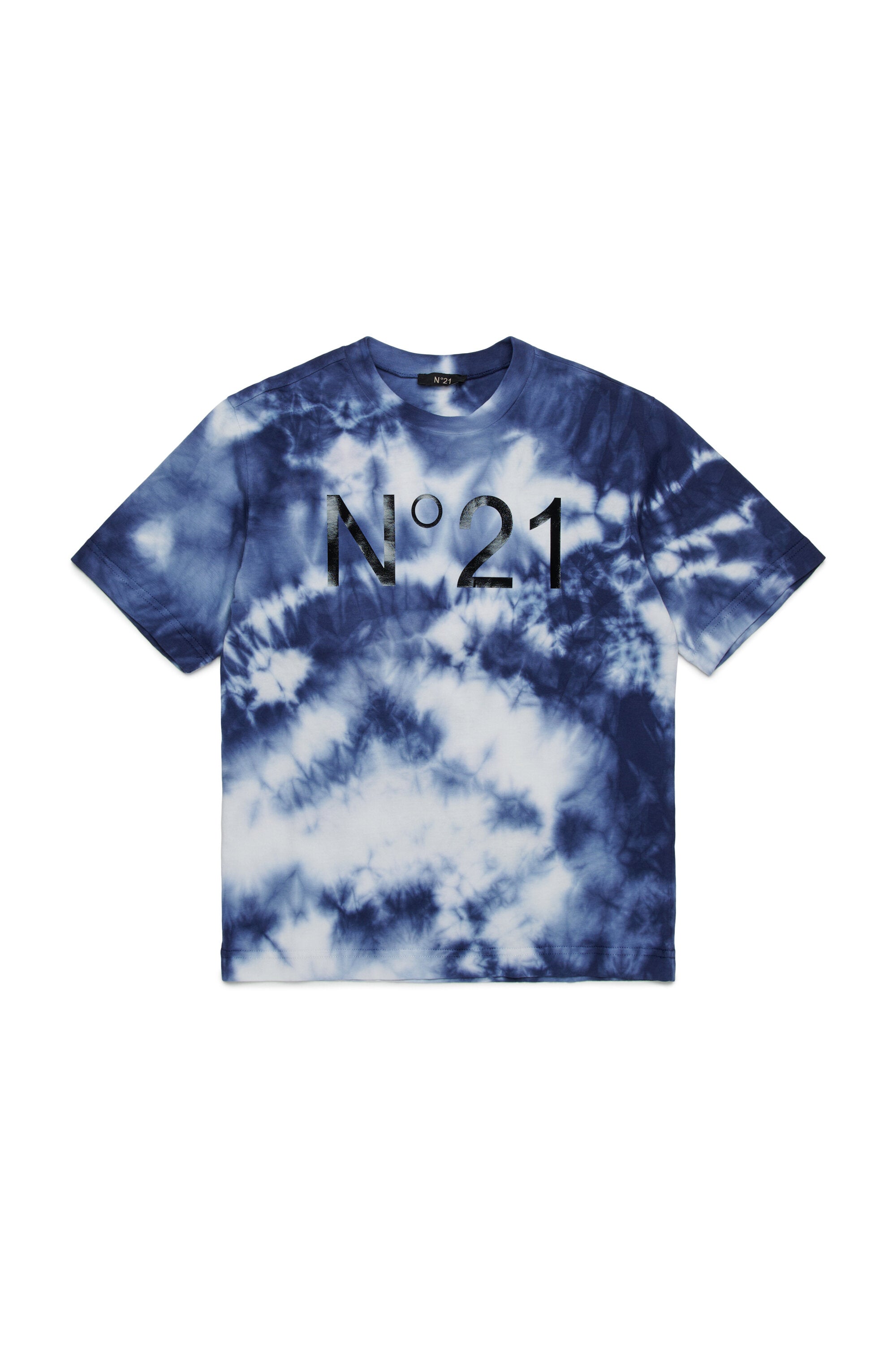 Tie-dye jersey T-shirt with logo