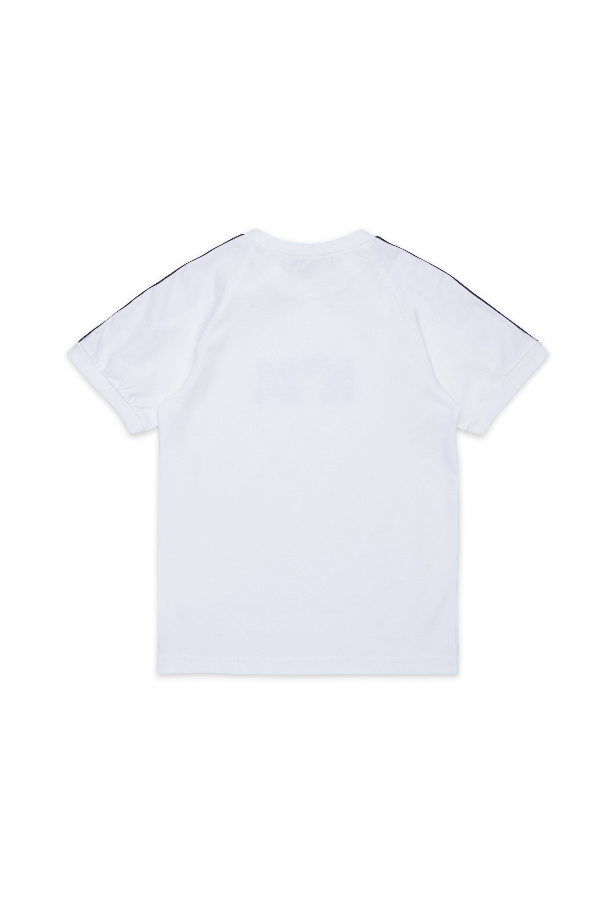 マルチカラーバンド付きジャージーTシャツ