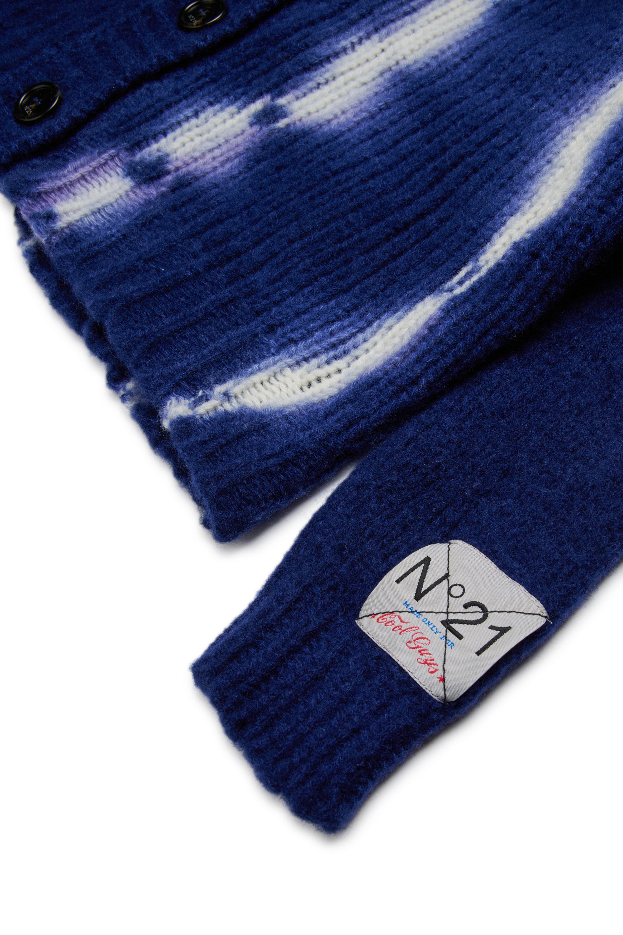 タイダイ・ウール・カーディガン