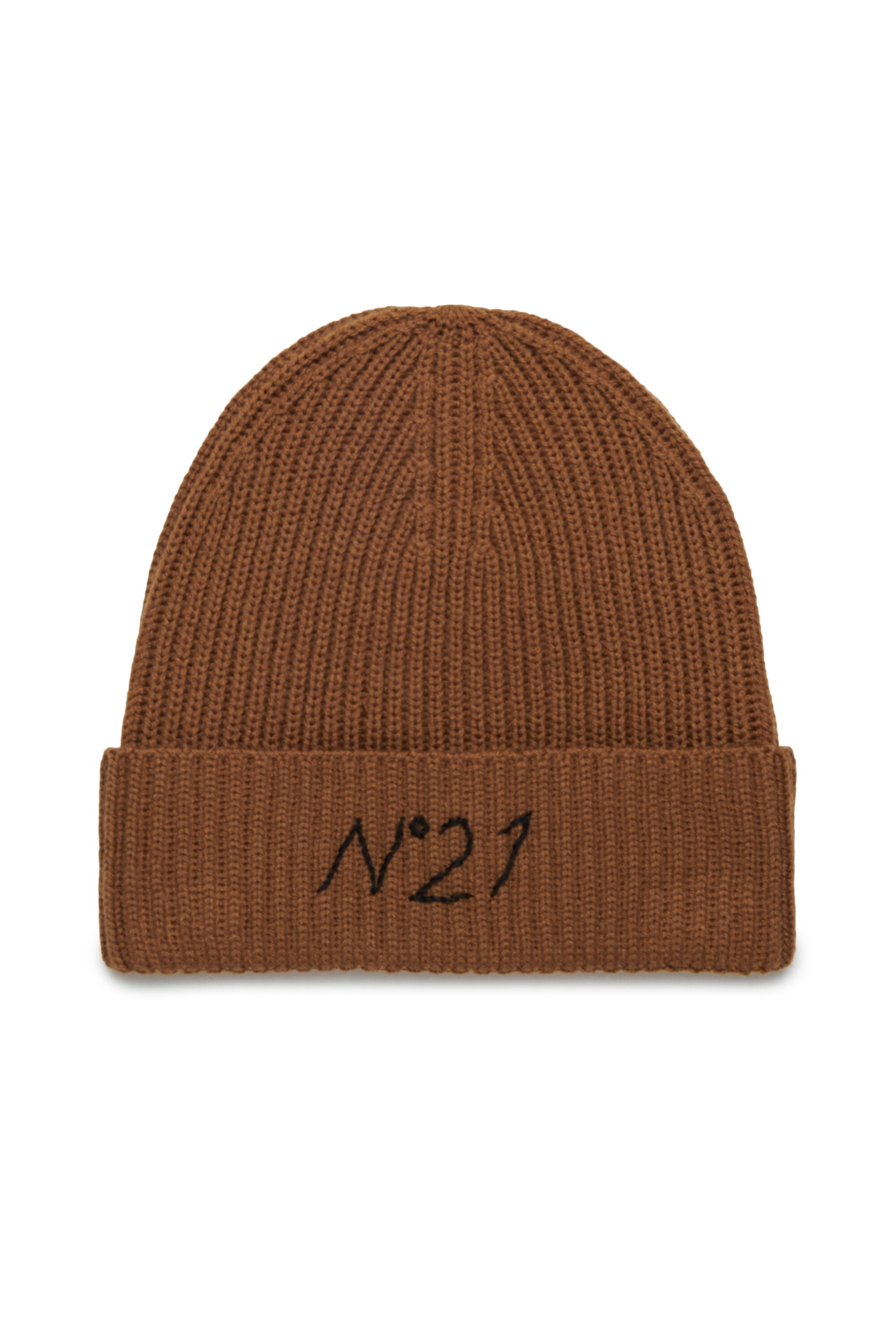 Wool blend beanie with logo