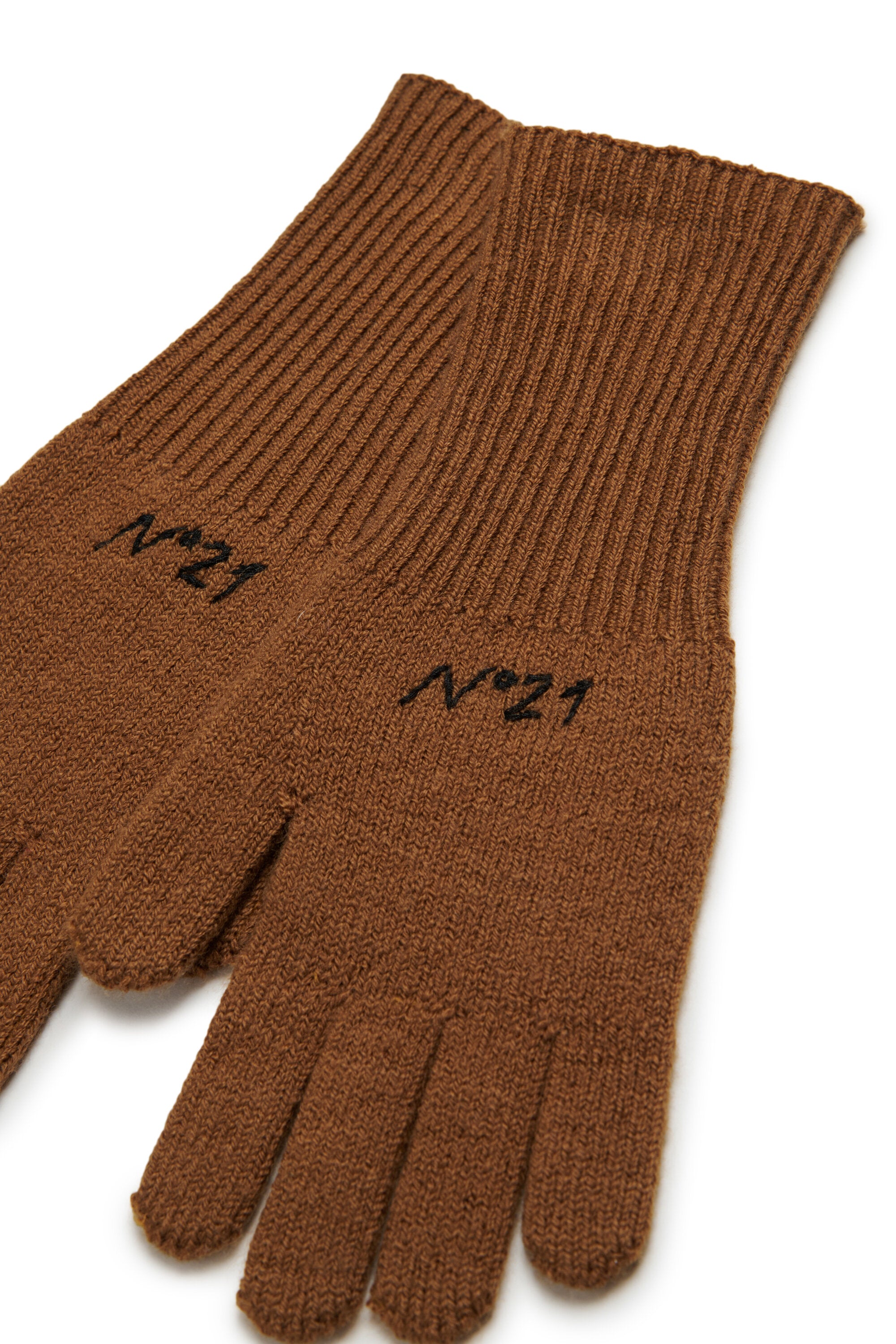 ロゴ入りウール混手袋