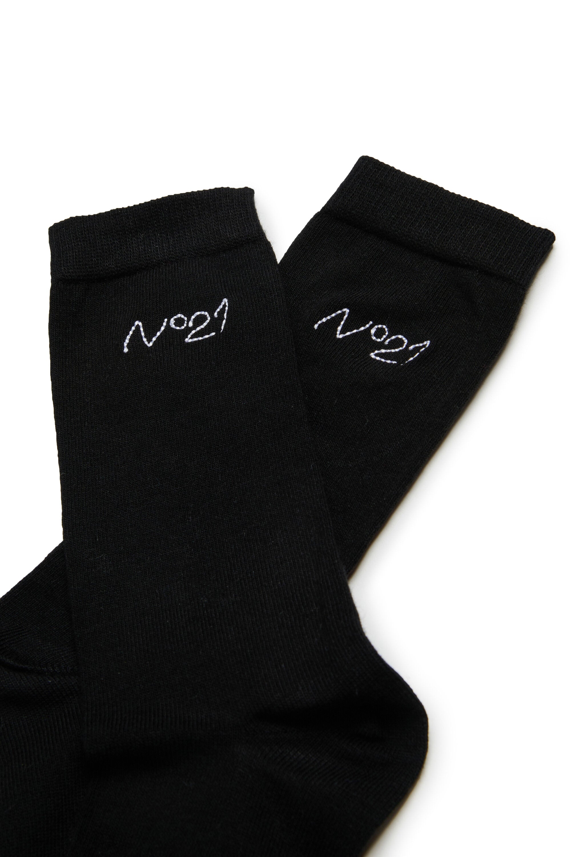 Cotton blend socks with logo