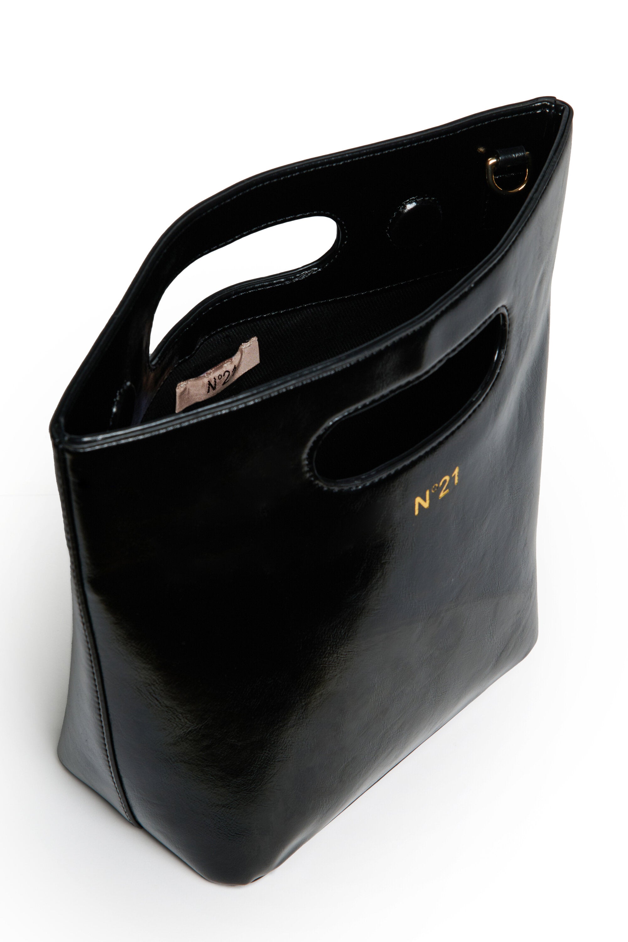 コーティング生地バケットバッグ