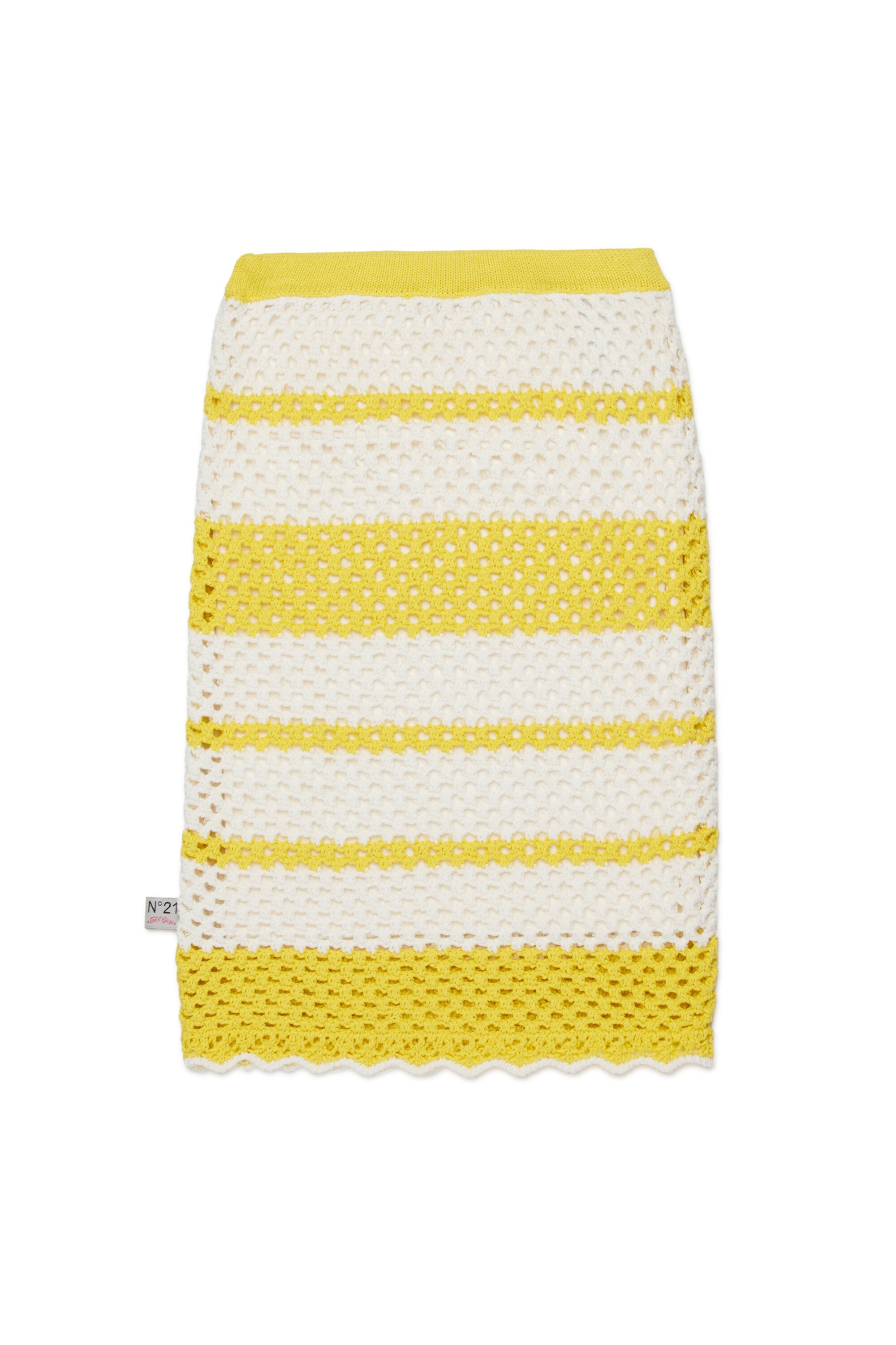 Openwork knitted skirt