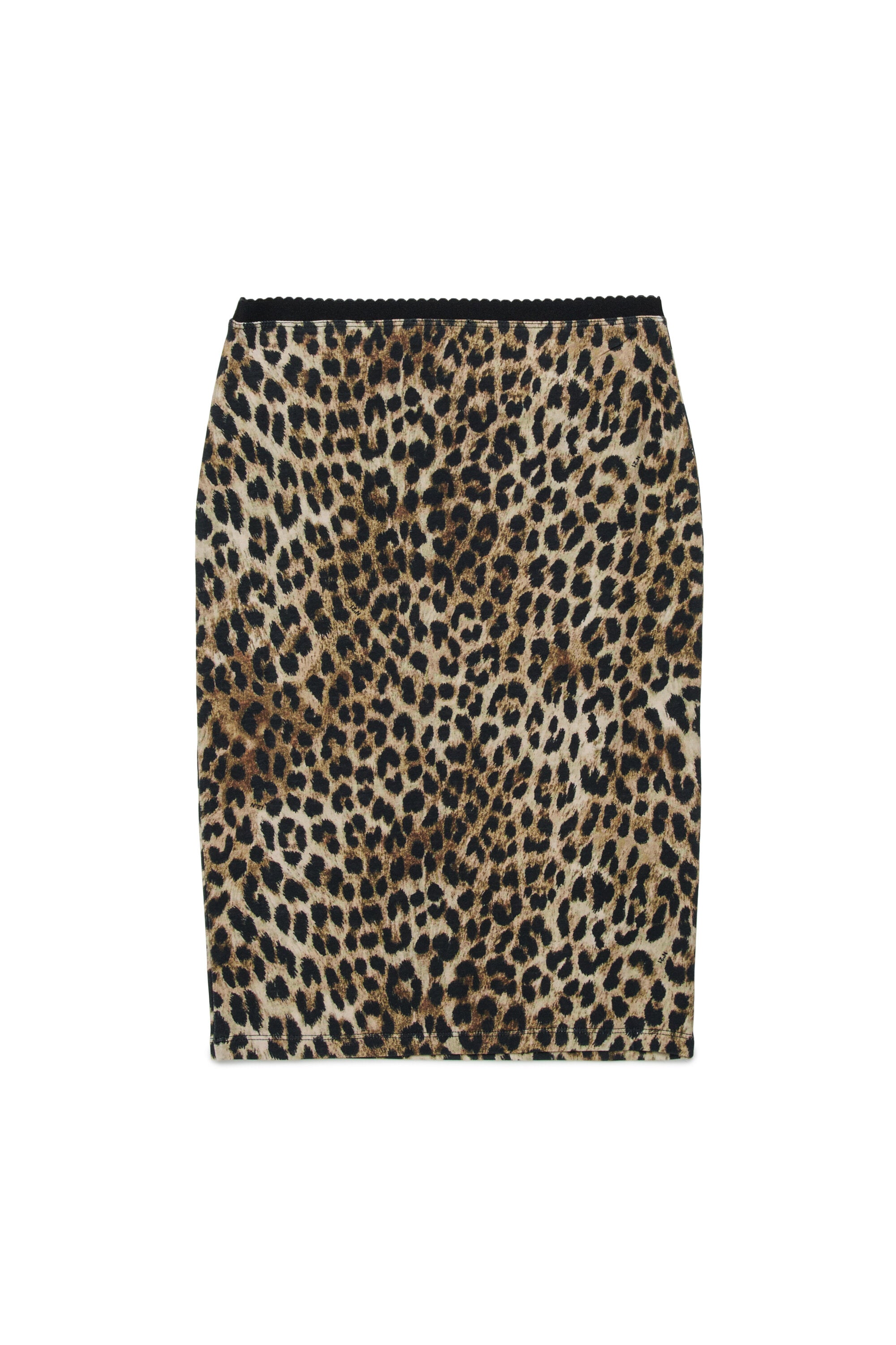 Animal print skirt with logo