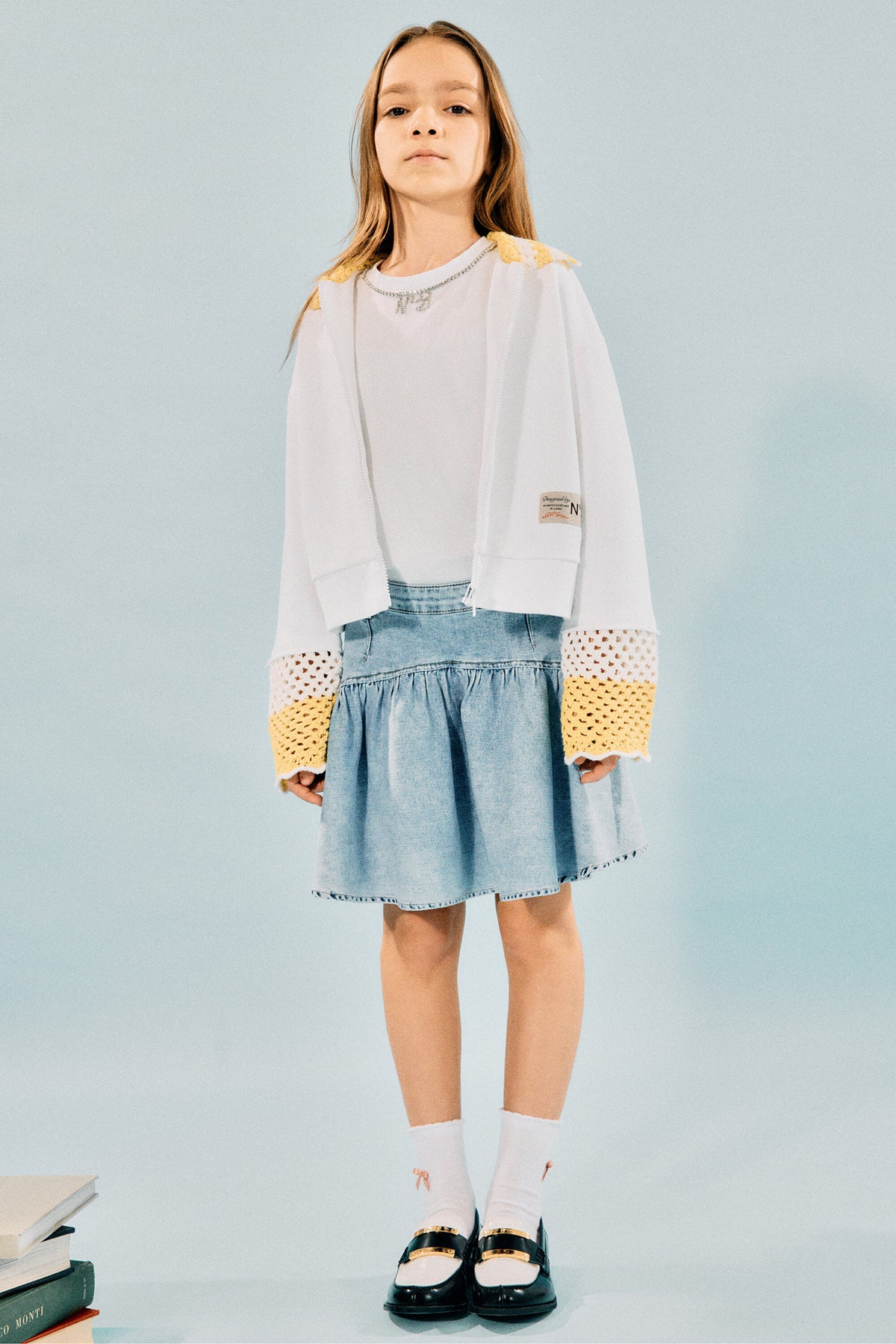 Short skirt with ruffles