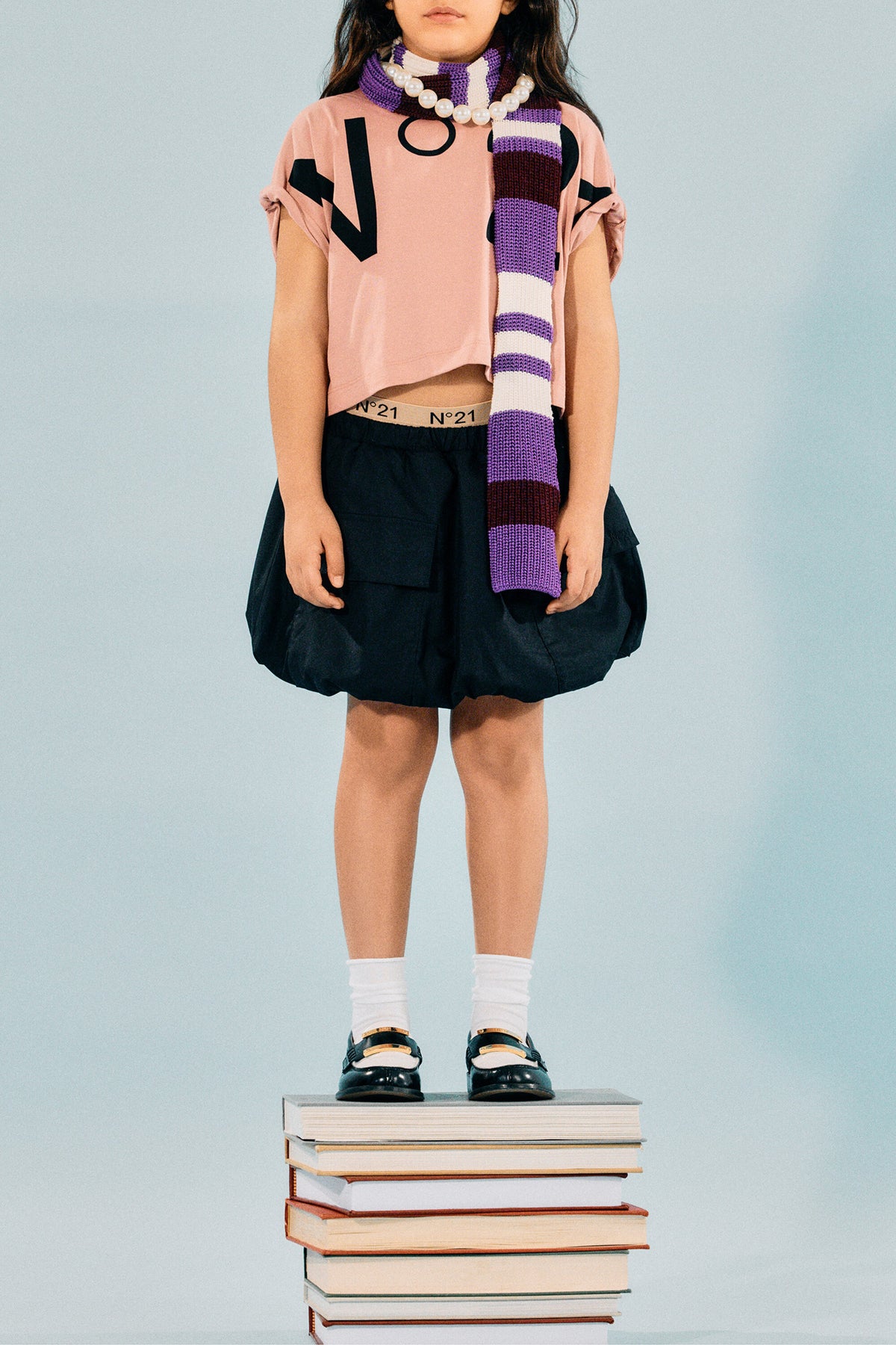 Mini skirt with logo