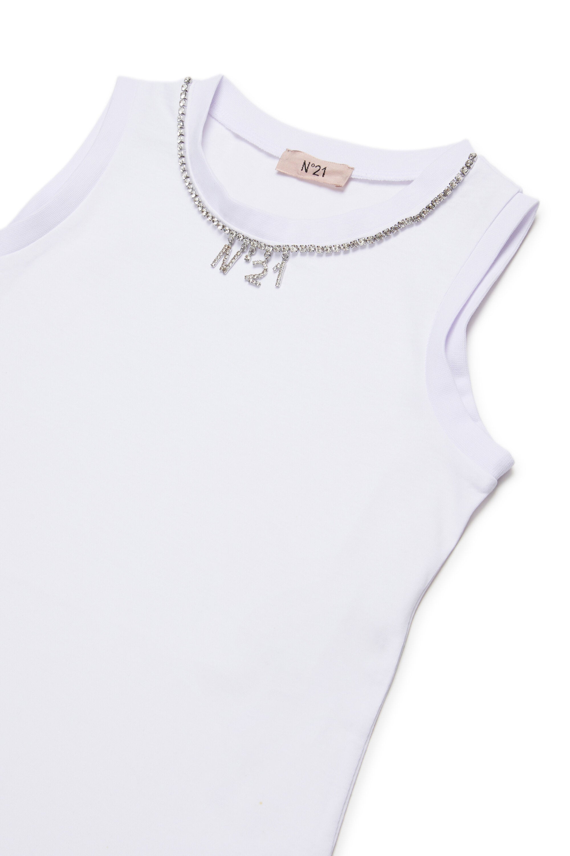 Sleeveless T-shirt with logo