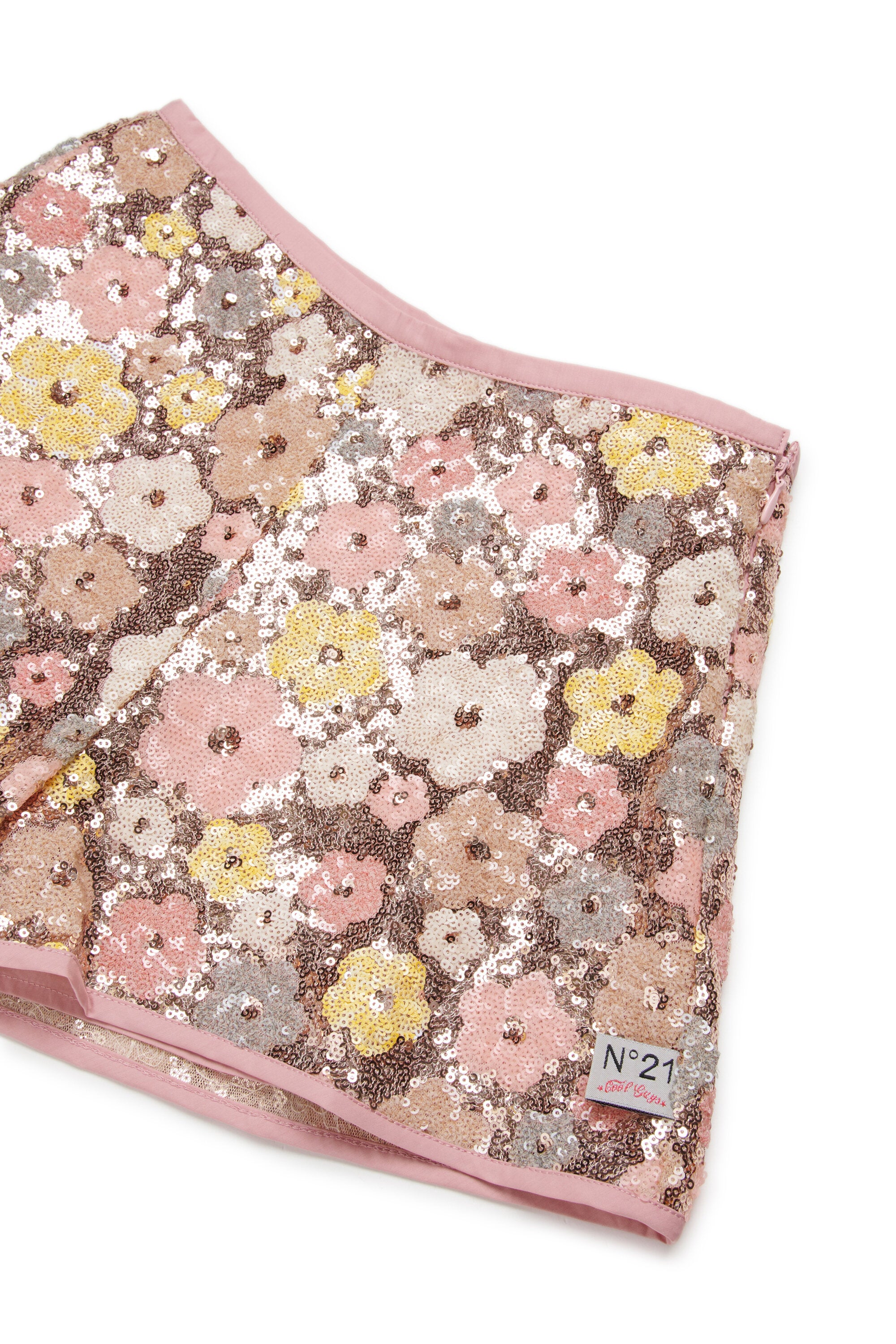 ロゴ入りフローラルプリントショーツ