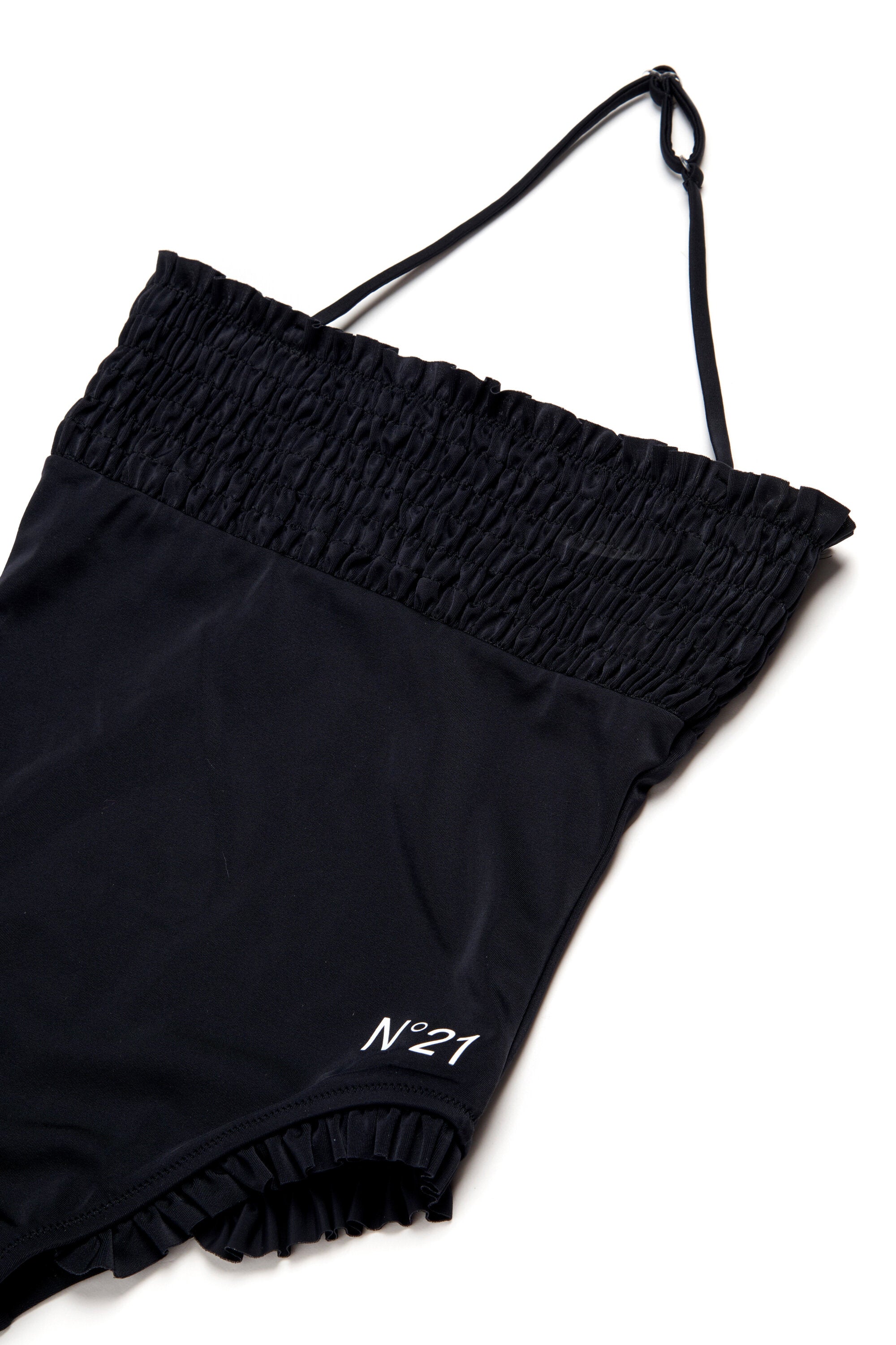 ロゴ入りワンピース水着