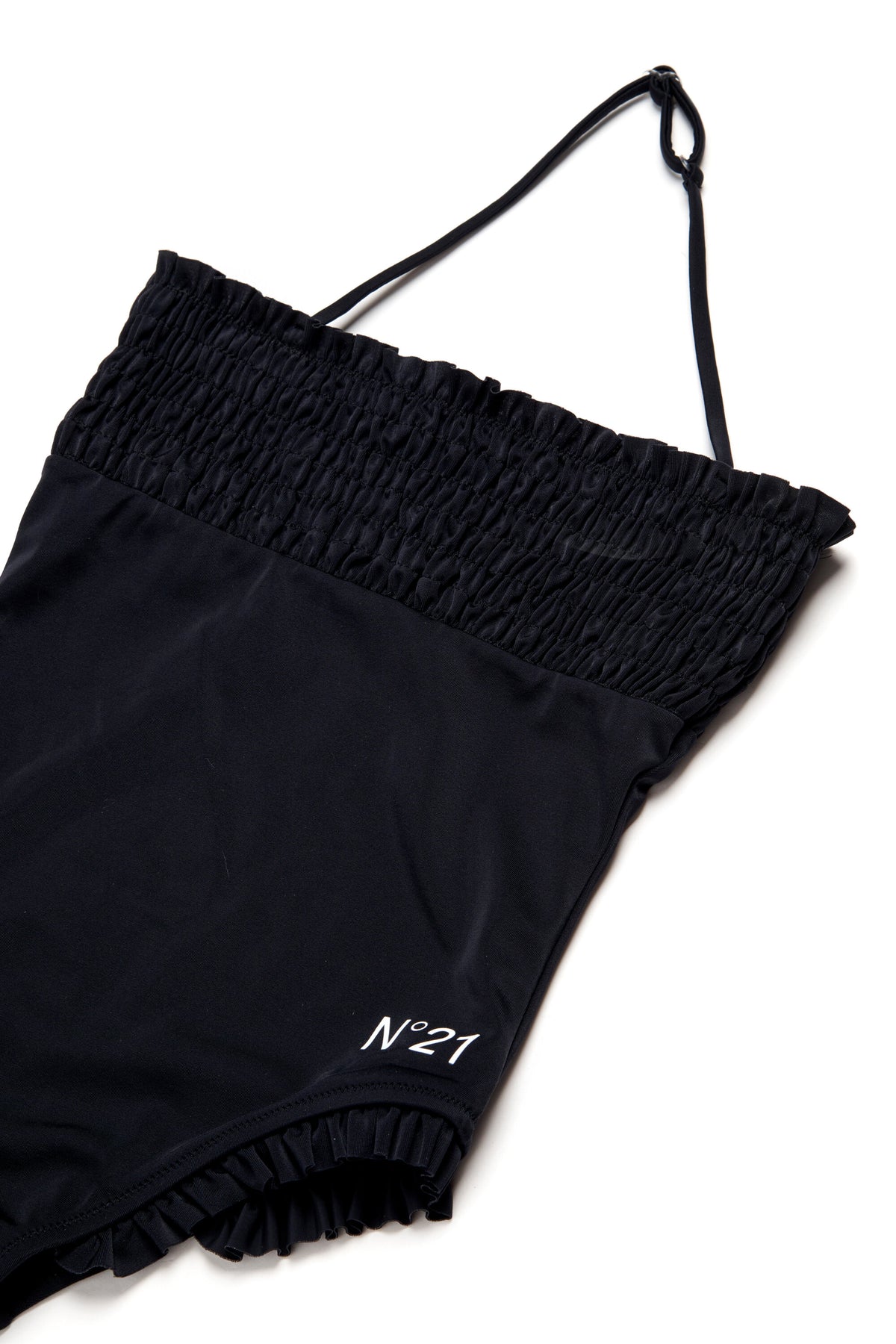 One-piece swimsuit with logo